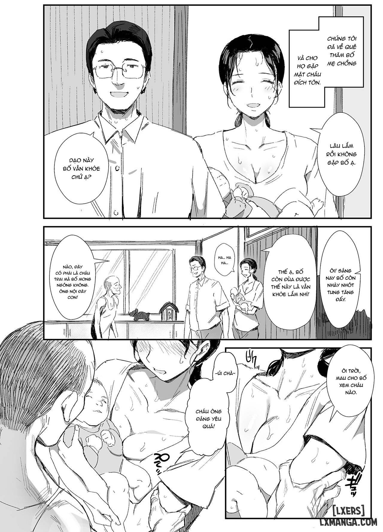 HentaiVN.net - Ảnh 5 - Inaka ni Sumu Dosukebe Gifu to Kosodate Yome - Oneshot.