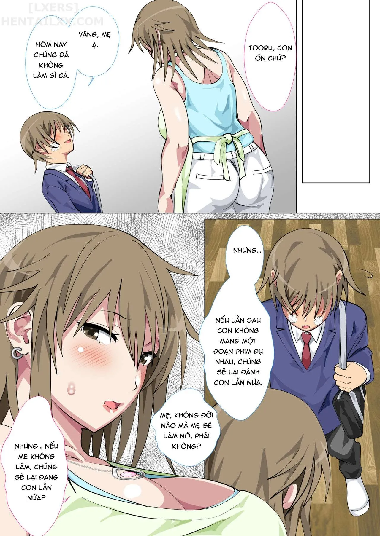 HentaiVN.net - Ảnh 3 - Ijimerarekko no Hahaoya ga Hamedori suru Batsu Game ni Makikomareta Kekka - Chap 2