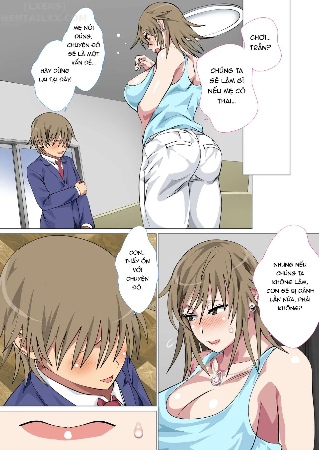HentaiVN.net - Ảnh 3 - Ijimerarekko no Hahaoya ga Hamedori suru Batsu Game ni Makikomareta Kekka - Chap 3