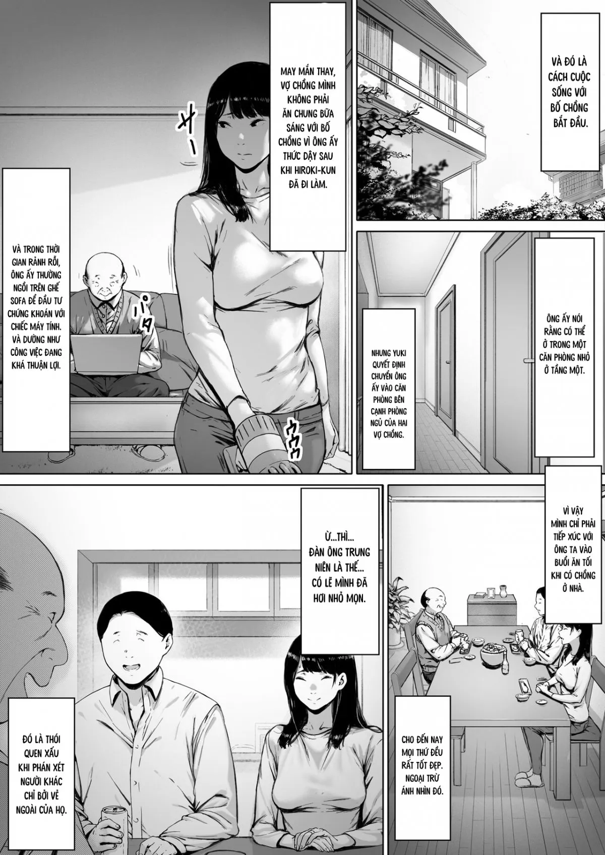 HentaiVN.net - Ảnh 12 - Ánh nhìn của bố chồng [Gifu to Doukyou Suru ni Natta Shiawase na Shinkon Seikatsu o Okuro Hazu datta no ni; 義父と同居することになった 幸せな新婚生活を送るはずだったのに; Now Living with my father-in-law, I was supposed to have a happy newlywed life] - Phần 1 - Chap 1