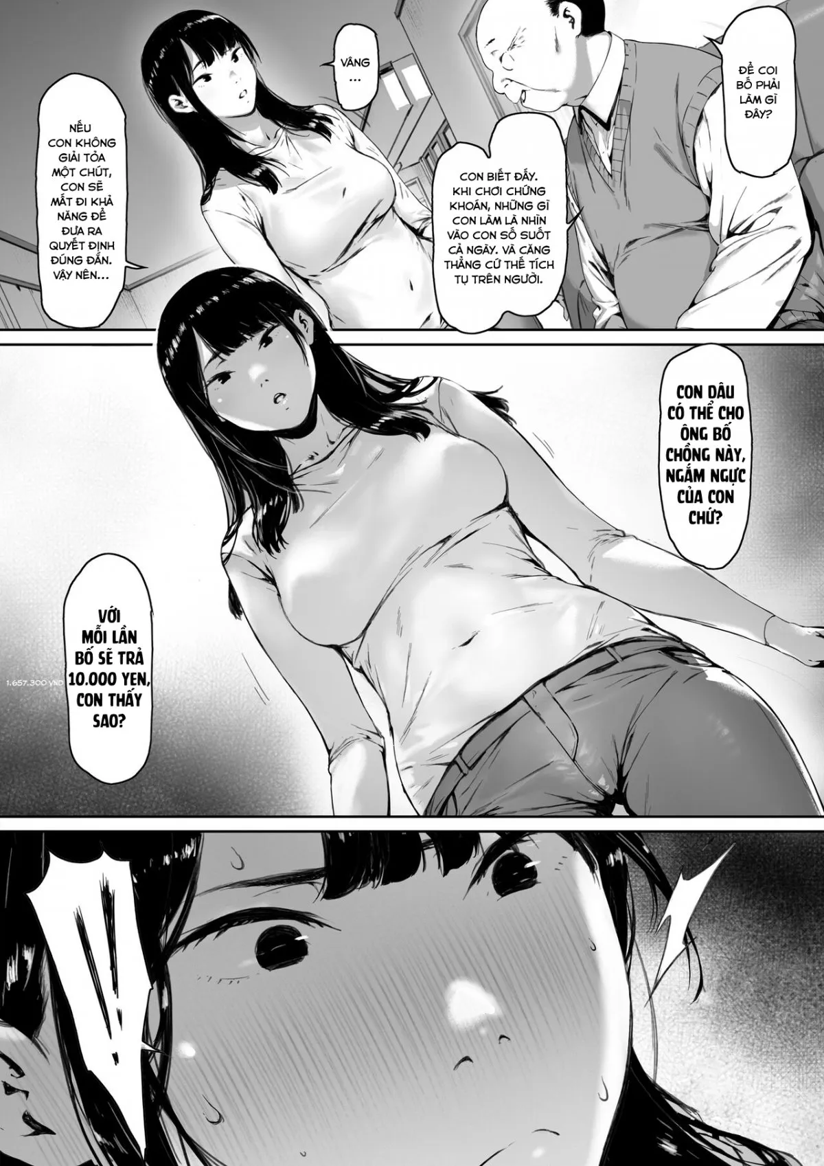 HentaiVN.net - Ảnh 16 - Ánh nhìn của bố chồng [Gifu to Doukyou Suru ni Natta Shiawase na Shinkon Seikatsu o Okuro Hazu datta no ni; 義父と同居することになった 幸せな新婚生活を送るはずだったのに; Now Living with my father-in-law, I was supposed to have a happy newlywed life] - Phần 1 - Chap 1