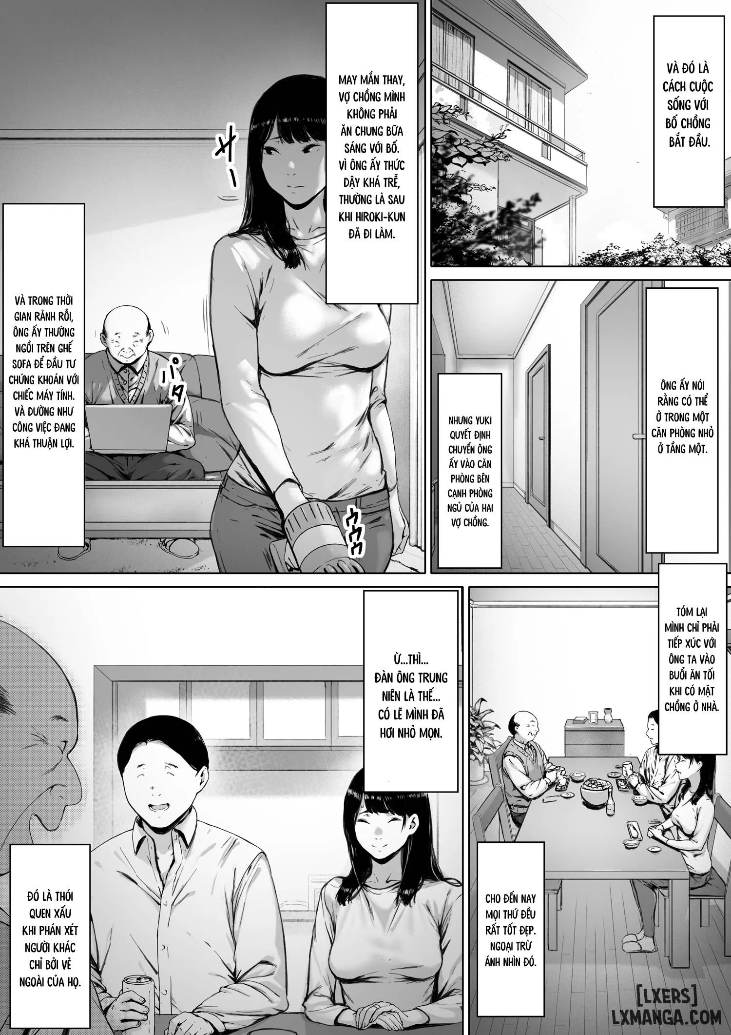 HentaiVN.net - Ảnh 14 - Ánh nhìn của bố chồng [Gifu to Doukyou Suru ni Natta Shiawase na Shinkon Seikatsu o Okuro Hazu datta no ni; 義父と同居することになった 幸せな新婚生活を送るはずだったのに; Now Living with my father-in-law, I was supposed to have a happy newlywed life] - Chapter 1