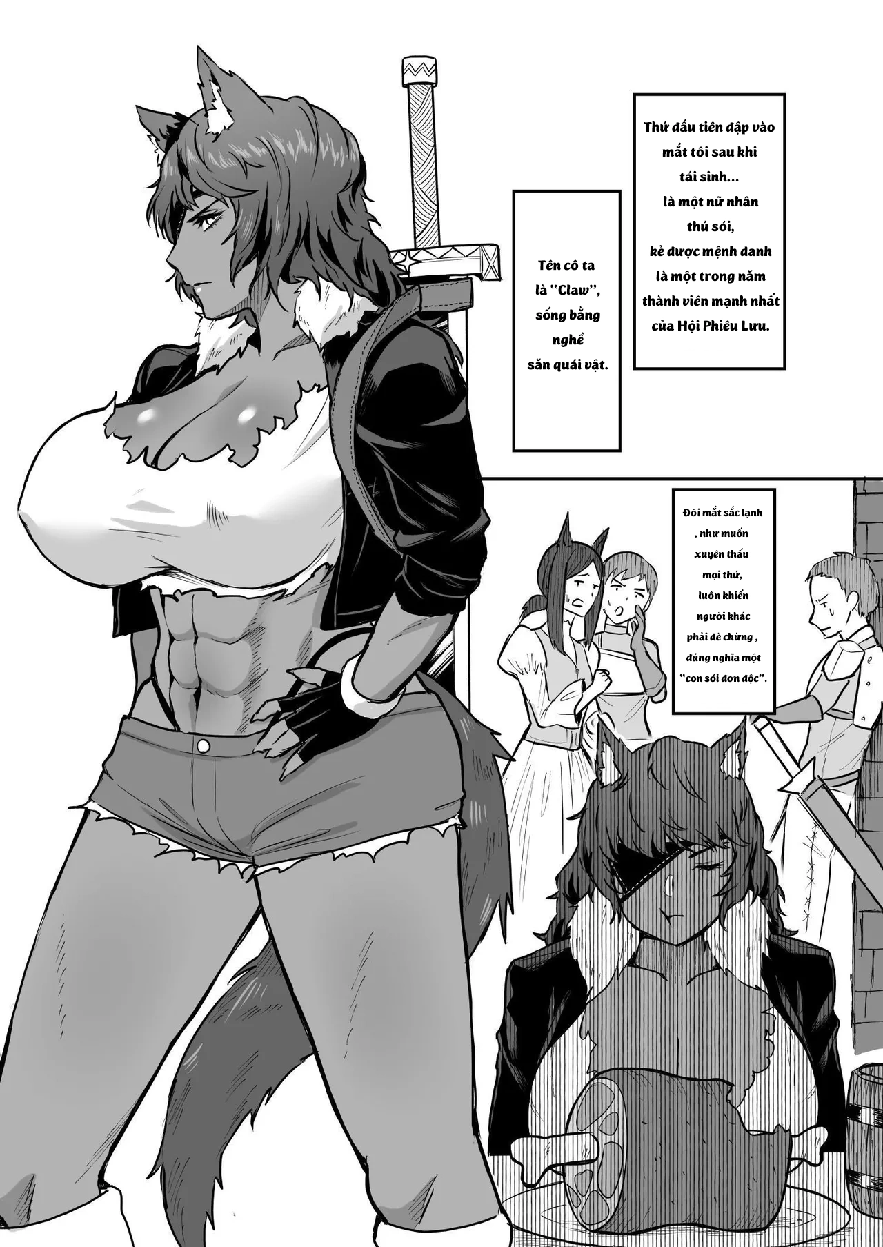 HentaiVN.net - Ảnh 4 - Sex Tame -Ookami Juujin- | Sex Tame -Wolf Girl - Chap 1
