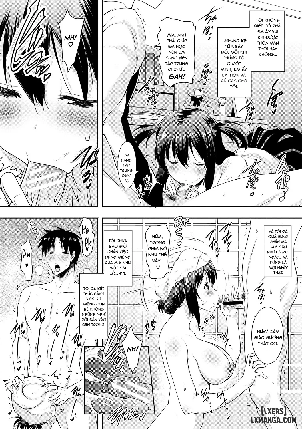 HentaiVN.net - Ảnh 22 - Kyonyuu Oyako no Shita to Shikyuu ni Renzoku Shasei - Chap 1