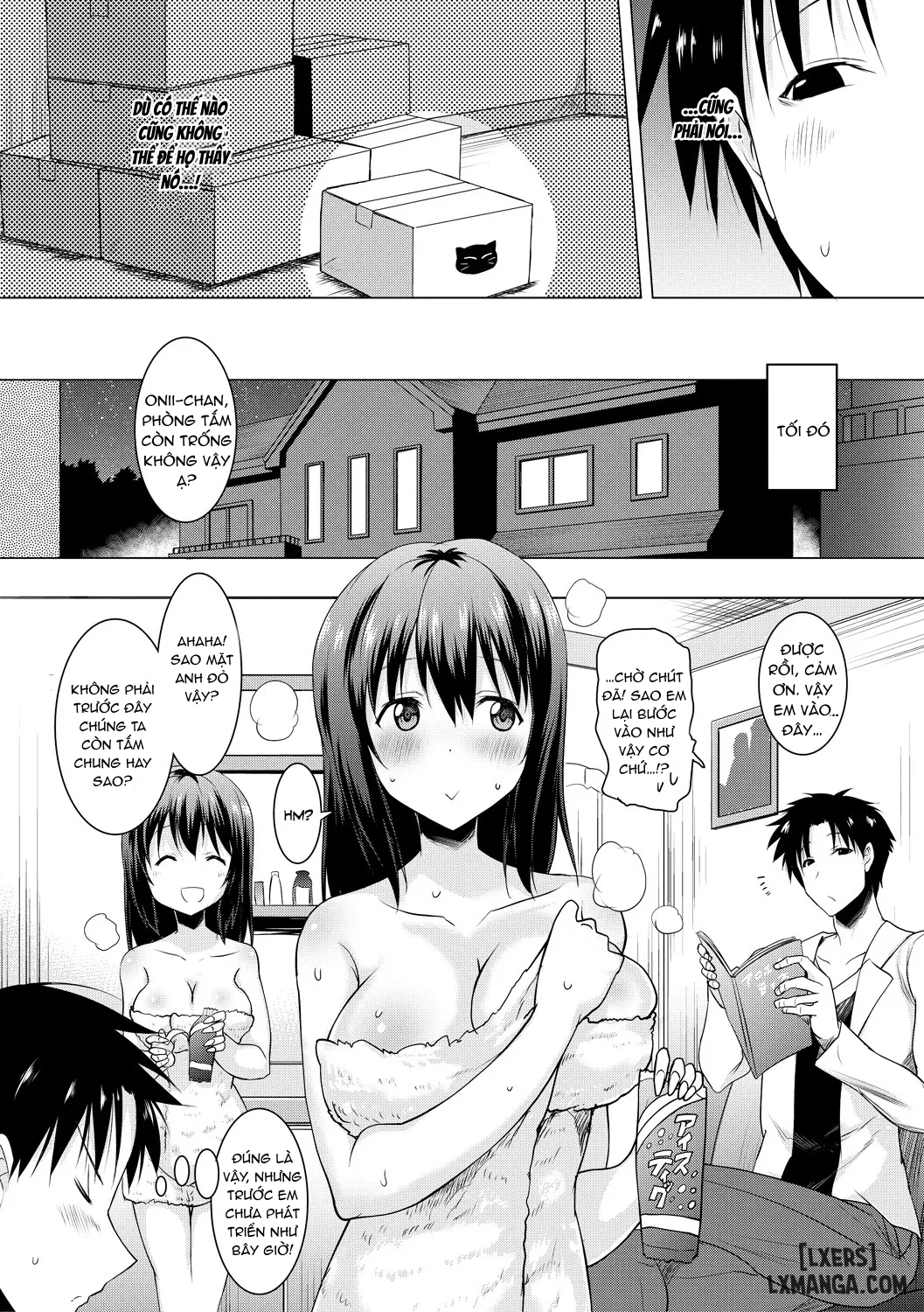 HentaiVN.net - Ảnh 6 - Kyonyuu Oyako no Shita to Shikyuu ni Renzoku Shasei - Chap 1