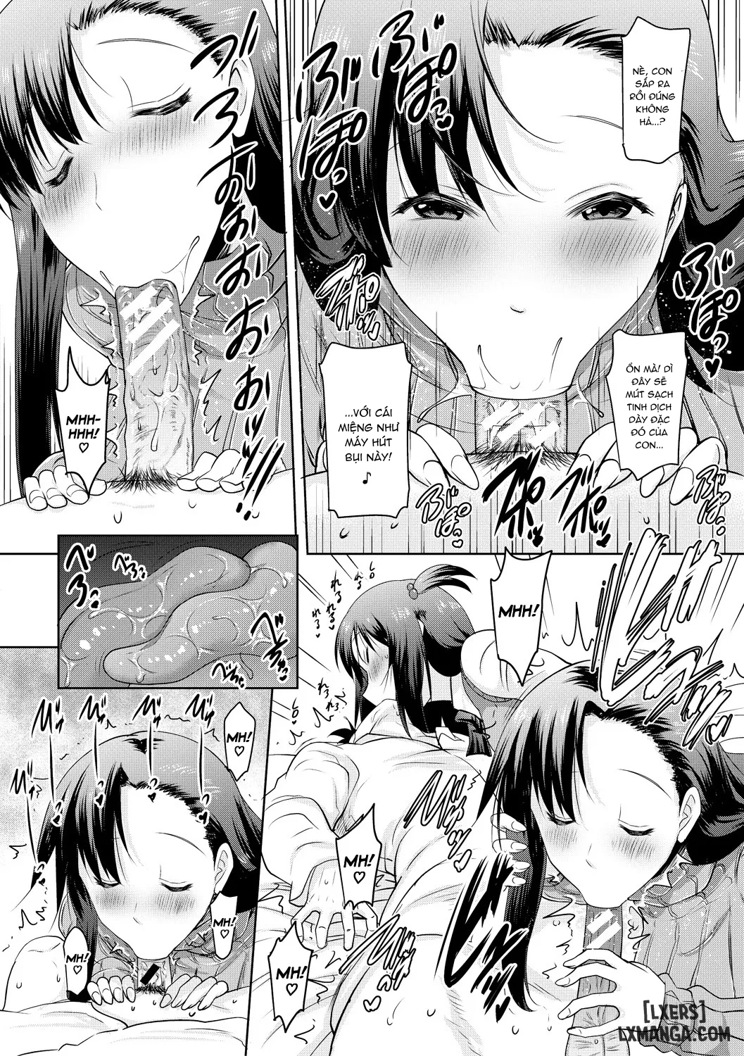 HentaiVN.net - Ảnh 15 - Kyonyuu Oyako no Shita to Shikyuu ni Renzoku Shasei - Chap 2