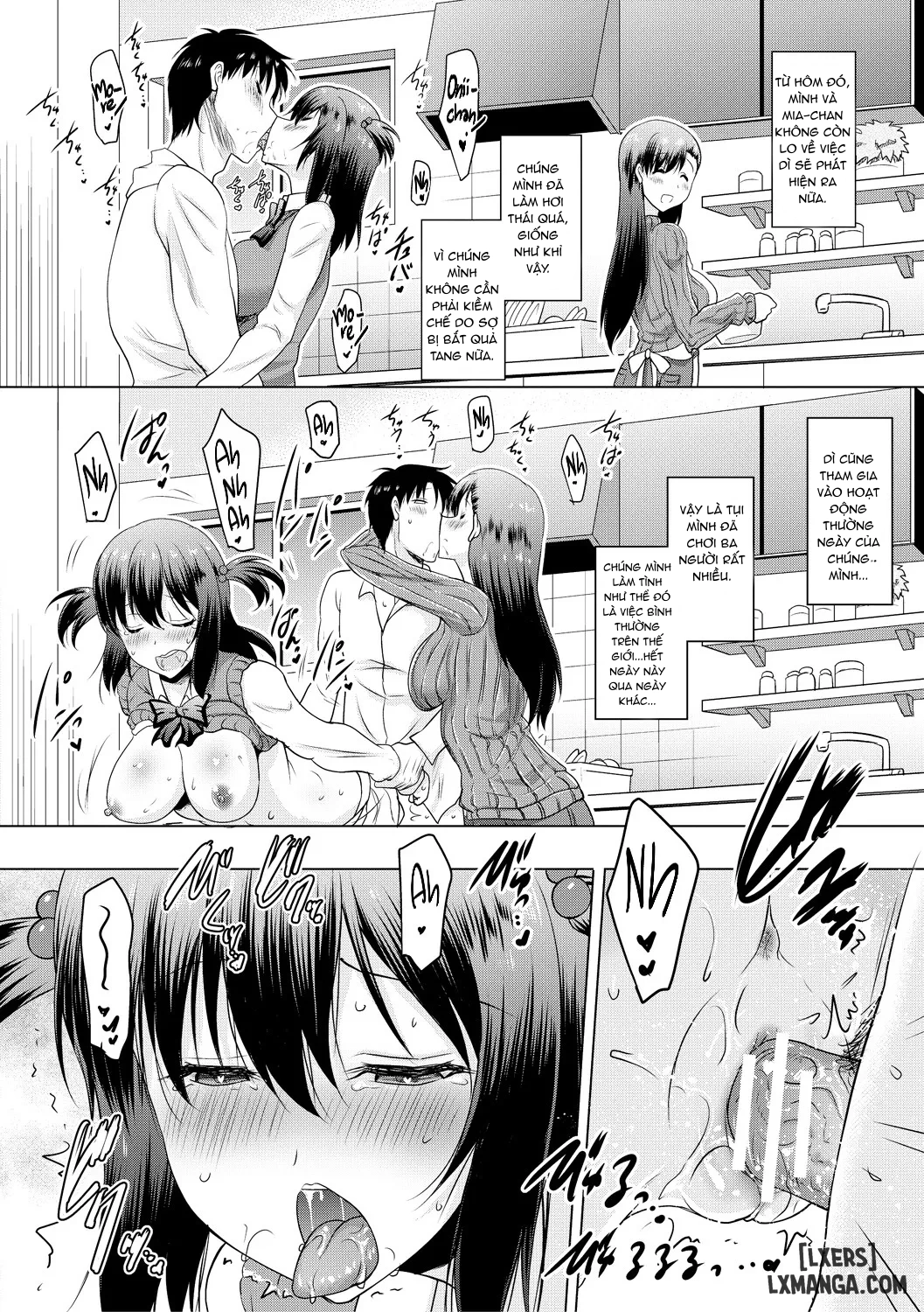 HentaiVN.net - Ảnh 28 - Kyonyuu Oyako no Shita to Shikyuu ni Renzoku Shasei - Chap 2