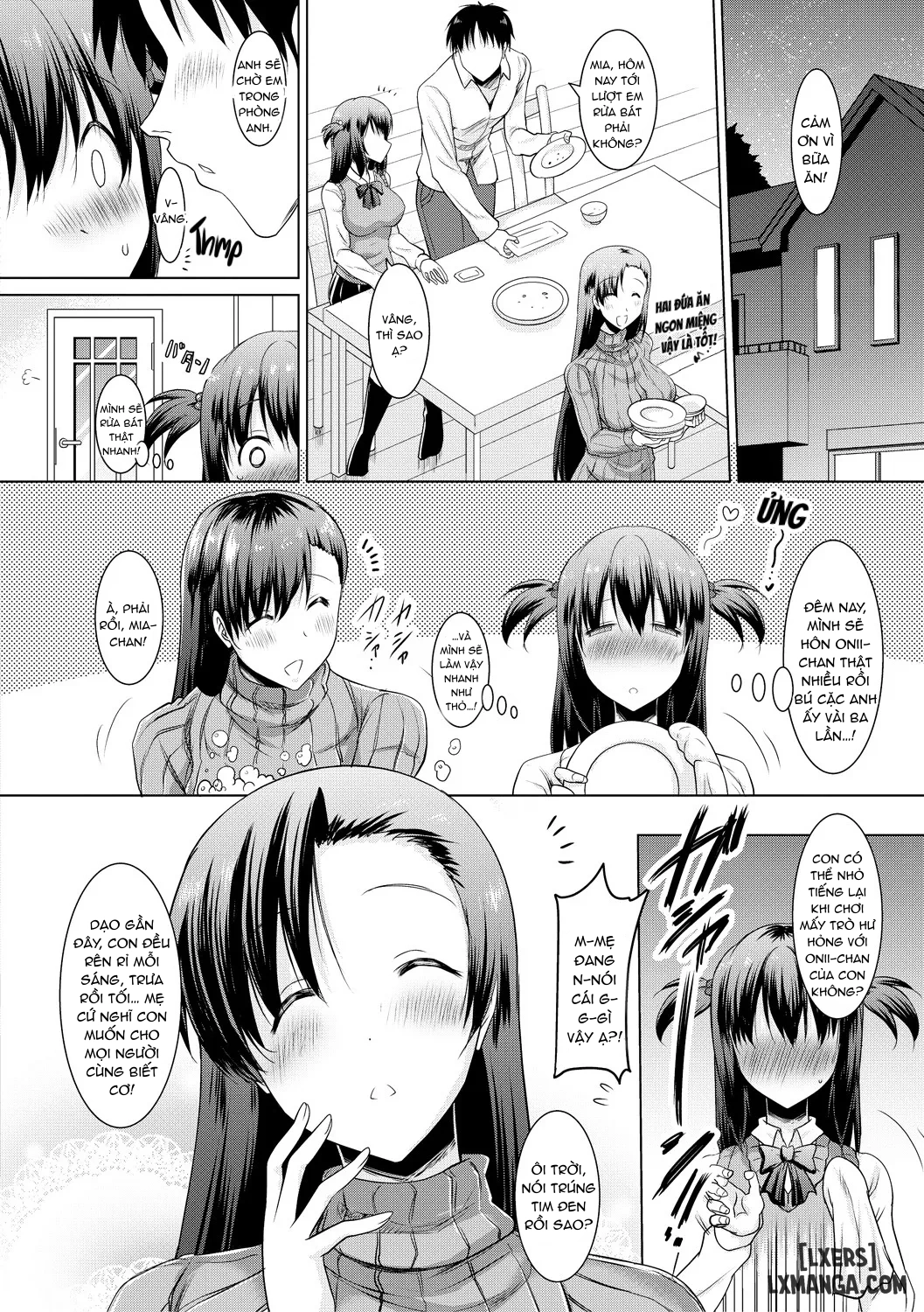 HentaiVN.net - Ảnh 9 - Kyonyuu Oyako no Shita to Shikyuu ni Renzoku Shasei - Chap 2