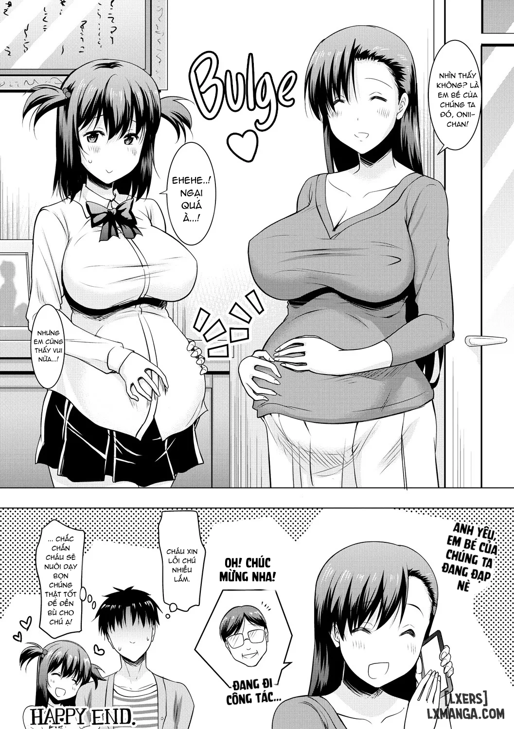HentaiVN.net - Ảnh 30 - Kyonyuu Oyako no Shita to Shikyuu ni Renzoku Shasei - Chap 3
