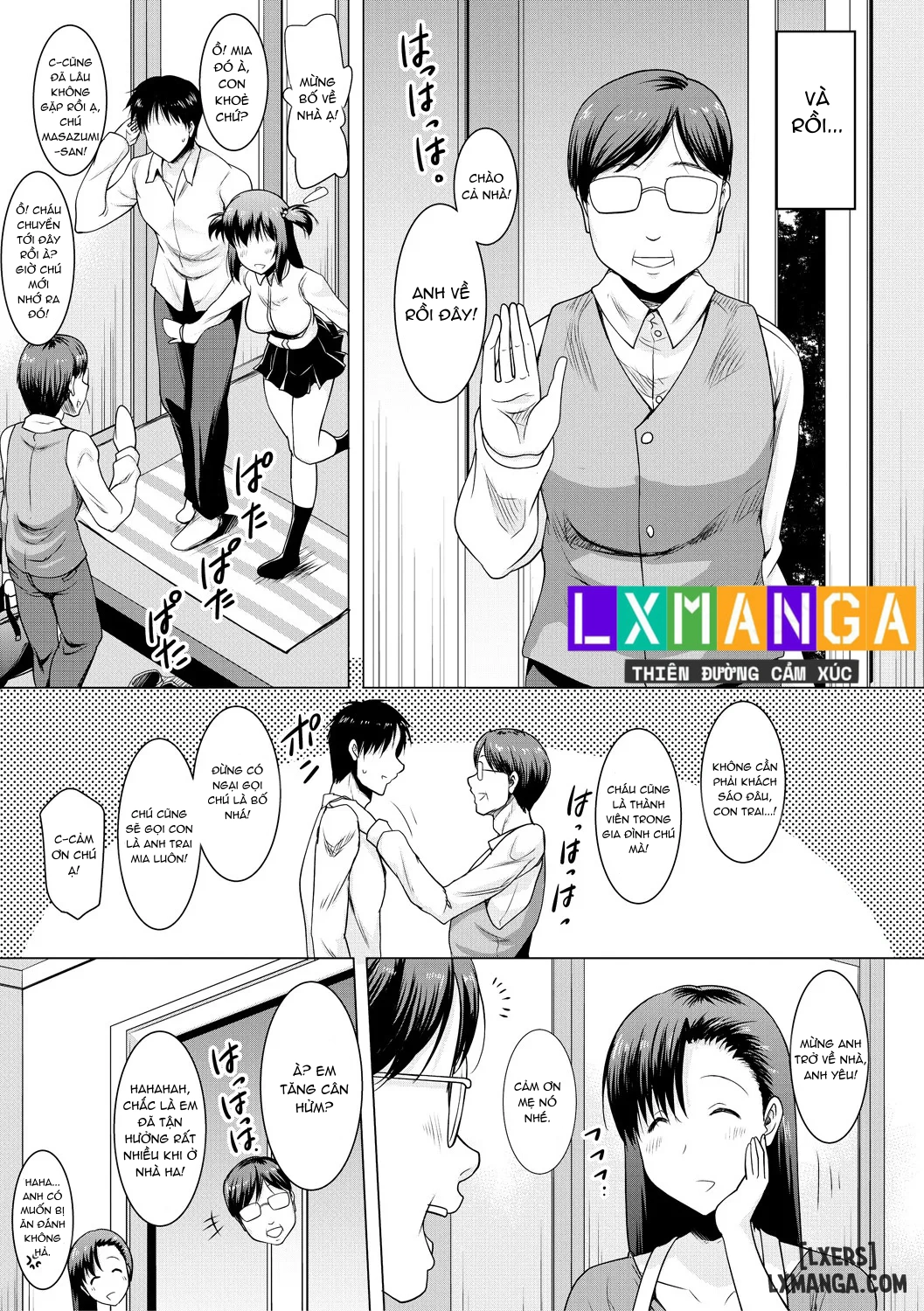 HentaiVN.net - Ảnh 5 - Kyonyuu Oyako no Shita to Shikyuu ni Renzoku Shasei - Chap 3