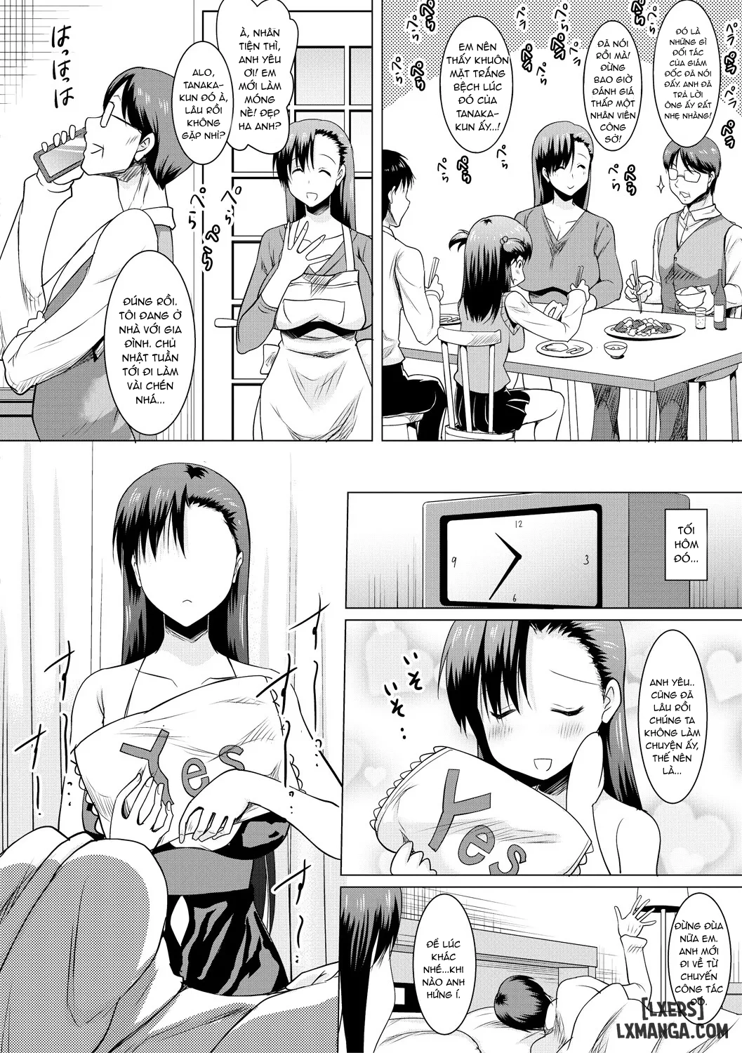 HentaiVN.net - Ảnh 6 - Kyonyuu Oyako no Shita to Shikyuu ni Renzoku Shasei - Chap 3