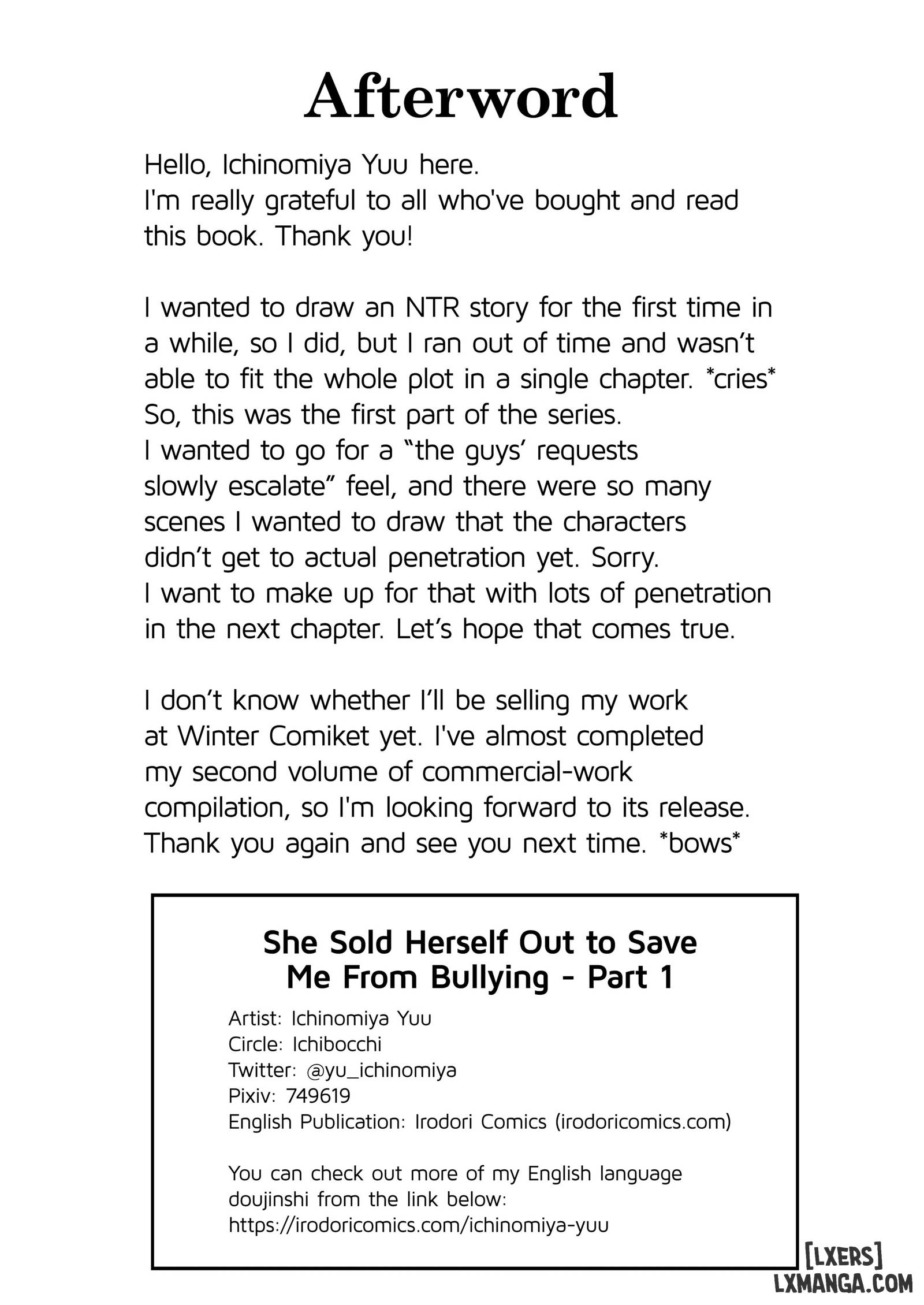 HentaiVN.net - Ảnh 37 - She Sold Herself Out to Save Me From Bullying - Chapter 1