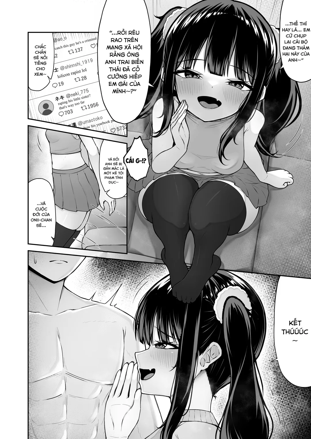 HentaiVN.net - Ảnh 7 - Nhỏ em gái hư hỏng không trung thực - Oneshot