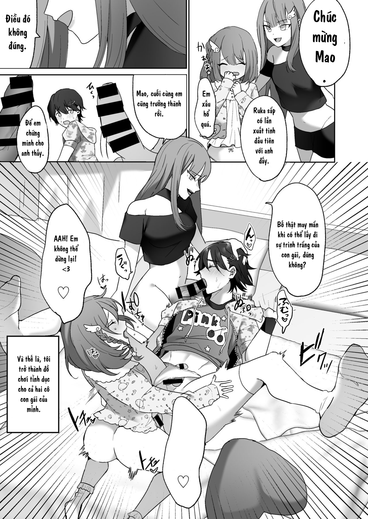HentaiVN.net - Ảnh 11 - Futanari Shimai to Netorare Musume Ochi Papa - Oneshot