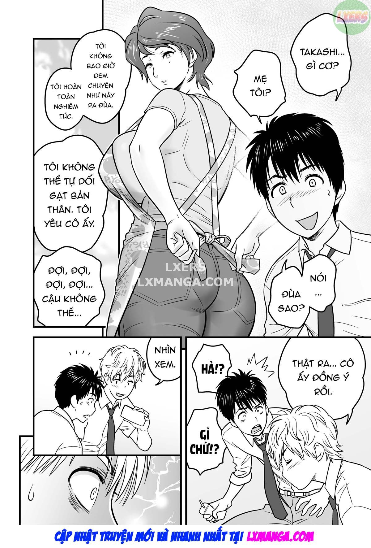 HentaiVN.net - Ảnh 6 - Vì mẹ tôi trở thành người yêu của bạn tôi [Because my mother became my friend's GF] - Chap 1