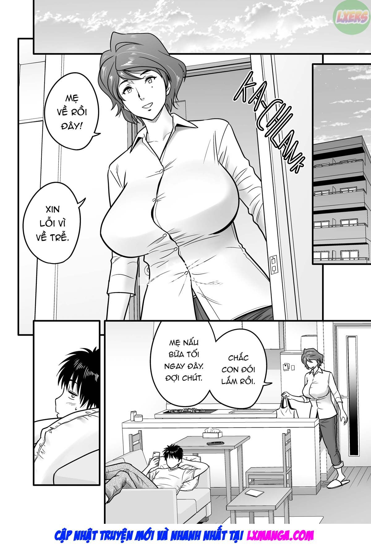 HentaiVN.net - Ảnh 8 - Vì mẹ tôi trở thành người yêu của bạn tôi [Because my mother became my friend's GF] - Chap 1