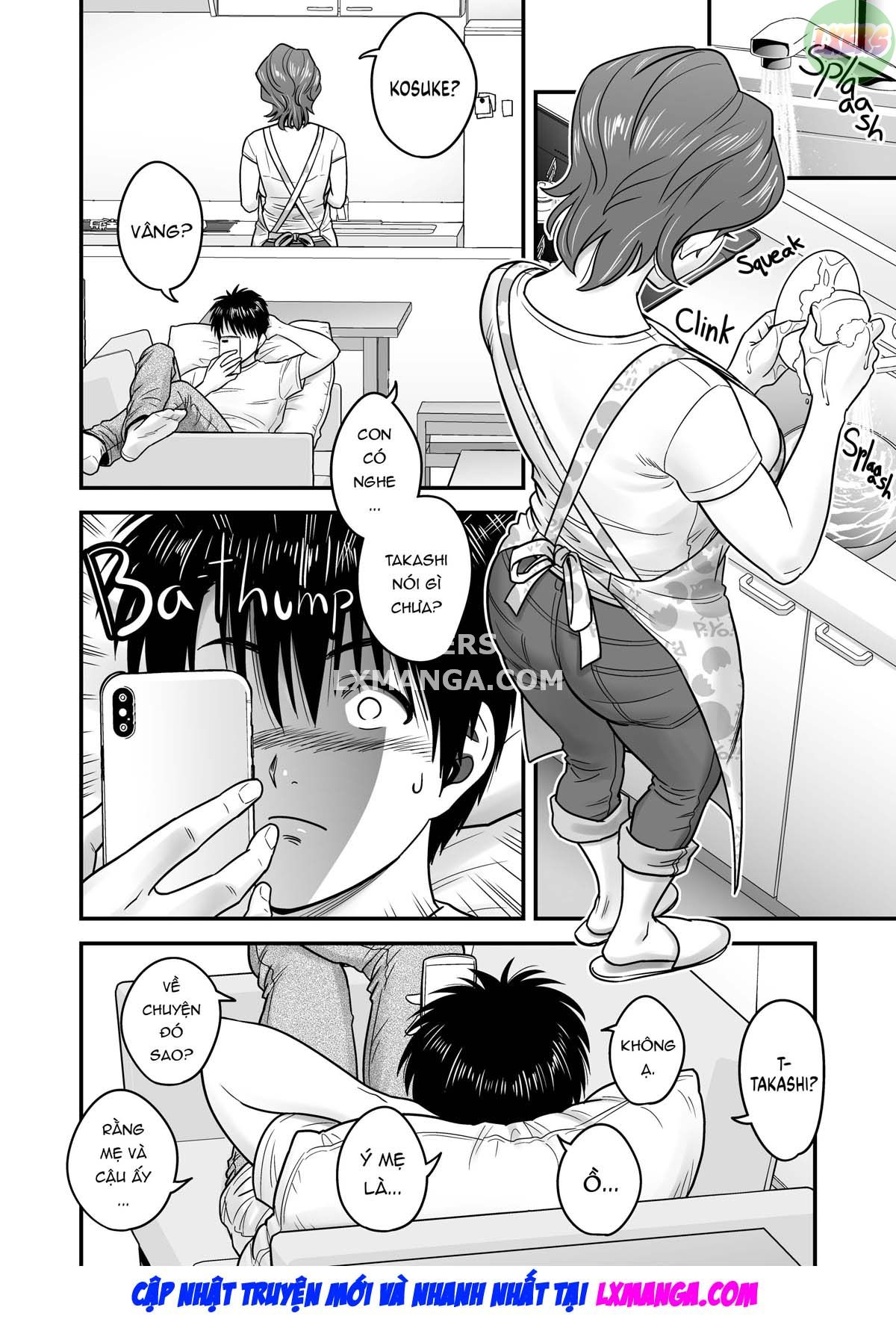 HentaiVN.net - Ảnh 10 - Vì mẹ tôi trở thành người yêu của bạn tôi [Because my mother became my friend's GF] - Chap 1