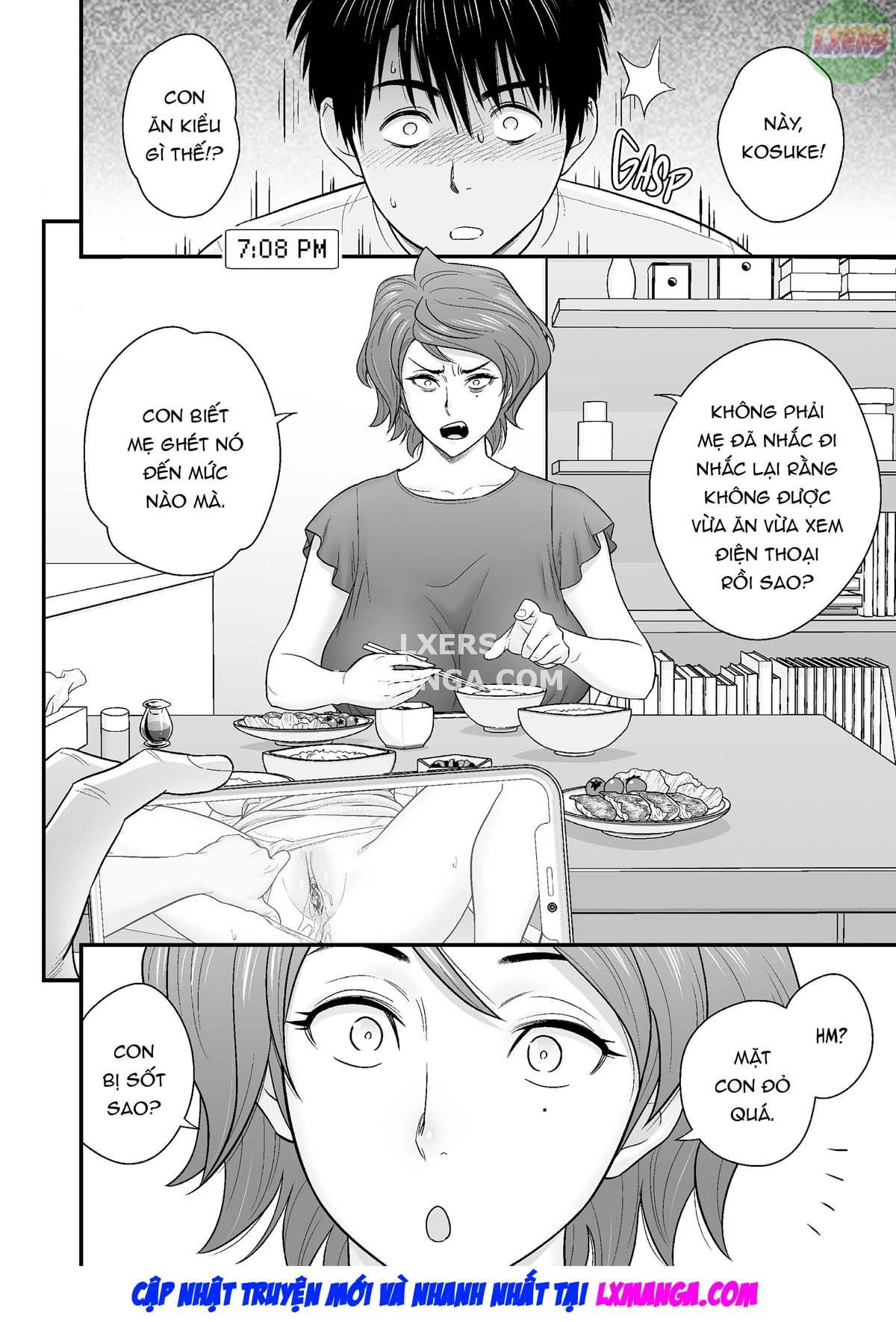 HentaiVN.net - Ảnh 28 - Vì mẹ tôi trở thành người yêu của bạn tôi [Because my mother became my friend's GF] - Chap 2