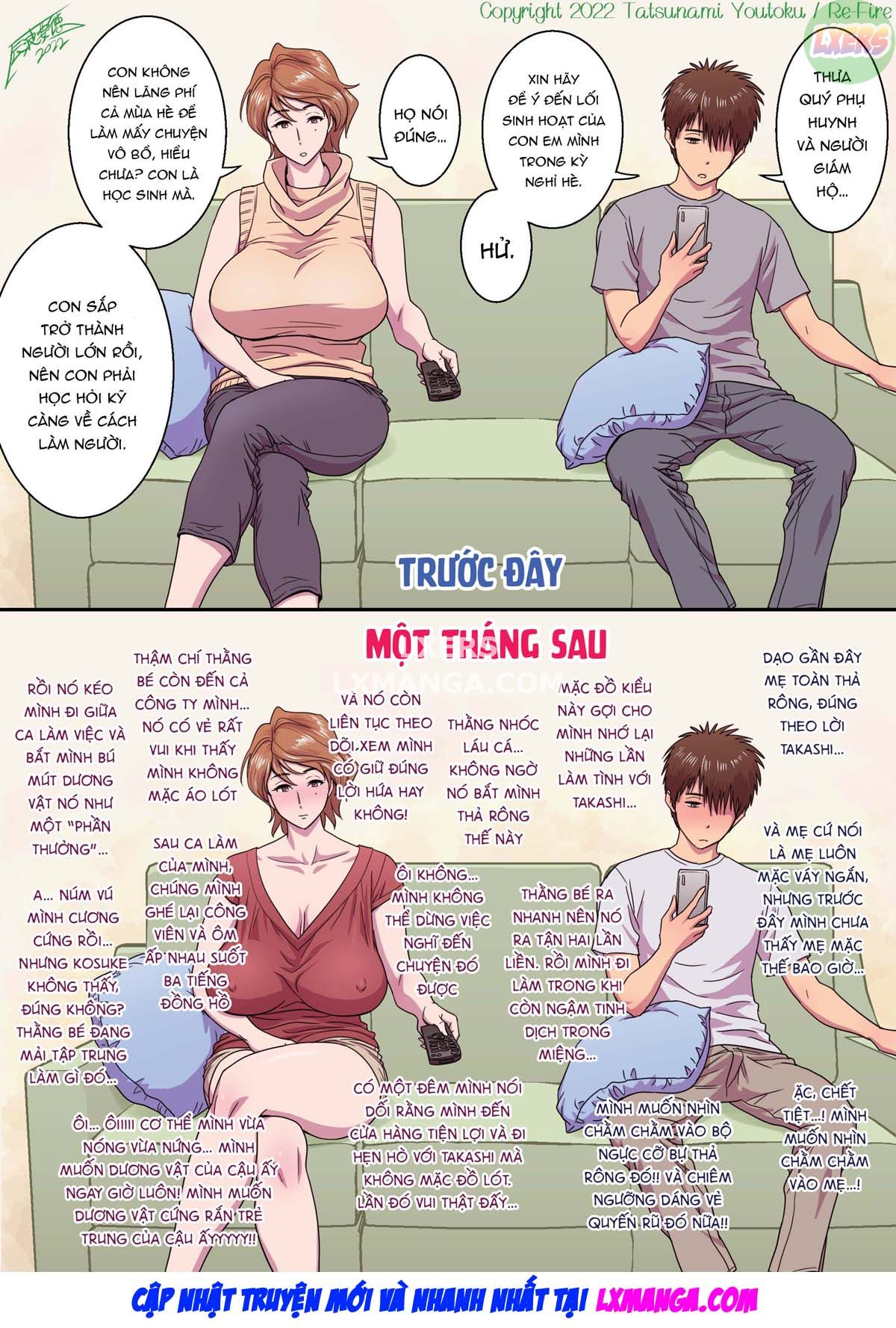 HentaiVN.net - Ảnh 56 - Vì mẹ tôi trở thành người yêu của bạn tôi [Because my mother became my friend's GF] - Chap 2