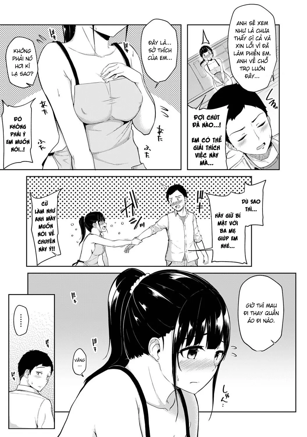 HentaiVN.net - Ảnh 4 - Tôi cố chịch em gái khi thấy ẻm mặc tạp dề khỏa thân... [I Woke Up to my Naked Apron Sister and Tried Fucking Her] - Chap 1