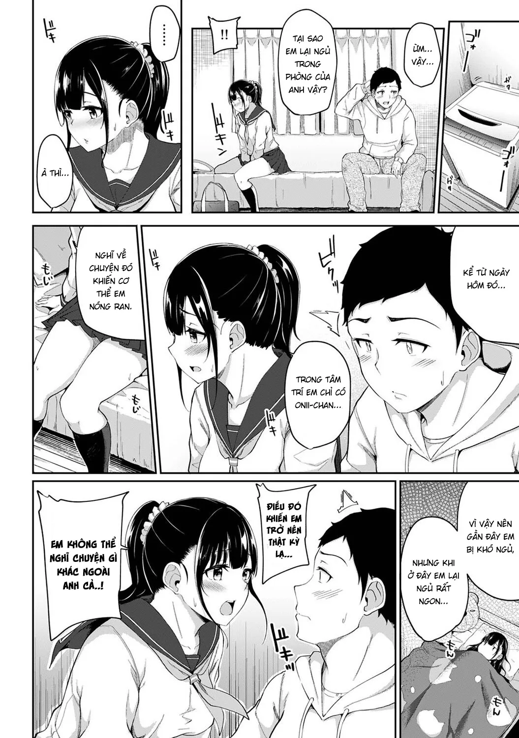HentaiVN.net - Ảnh 7 - Tôi cố chịch em gái khi thấy ẻm mặc tạp dề khỏa thân... [I Woke Up to my Naked Apron Sister and Tried Fucking Her] - Chap 2