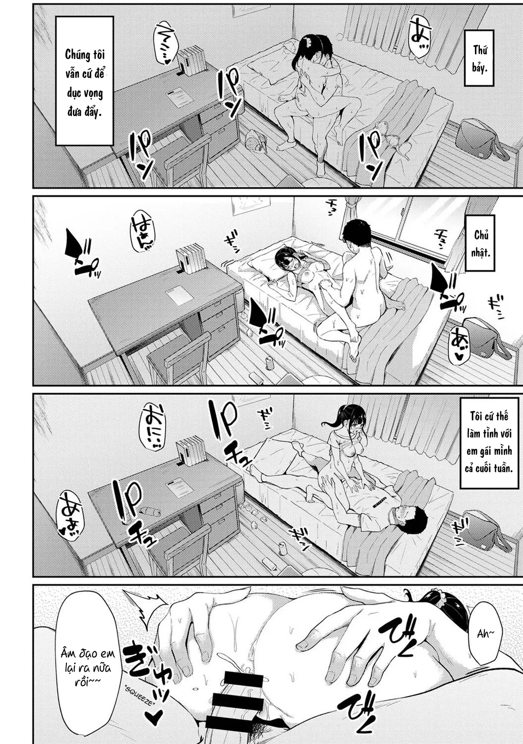 HentaiVN.net - Ảnh 13 - Tôi cố chịch em gái khi thấy ẻm mặc tạp dề khỏa thân... [I Woke Up to my Naked Apron Sister and Tried Fucking Her] - Chap 3