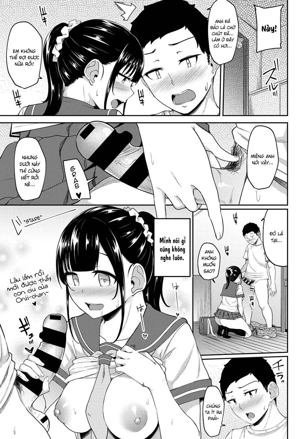 HentaiVN.net - Ảnh 3 - Tôi cố chịch em gái khi thấy ẻm mặc tạp dề khỏa thân... [I Woke Up to my Naked Apron Sister and Tried Fucking Her] - Chap 7