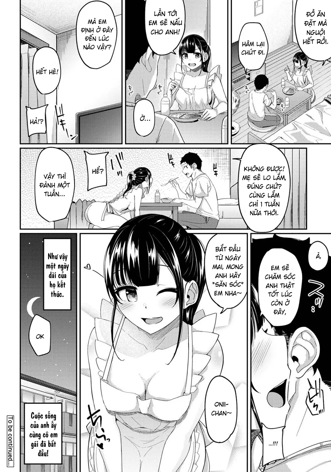 HentaiVN.net - Ảnh 25 - Tôi cố chịch em gái khi thấy ẻm mặc tạp dề khỏa thân... [I Woke Up to my Naked Apron Sister and Tried Fucking Her] - Chap 8