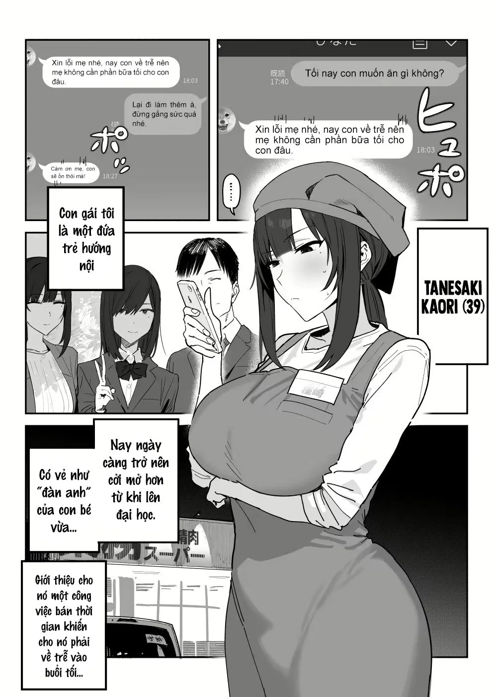 HentaiVN.net - Ảnh 4 - Tanesaki Kaori (39) ra mắt phim Jav thay con gái yêu! [Tanesaki Kaori (39) Makes Her Doujin AV Debut In Place Of Her Daughter] - Chap 1