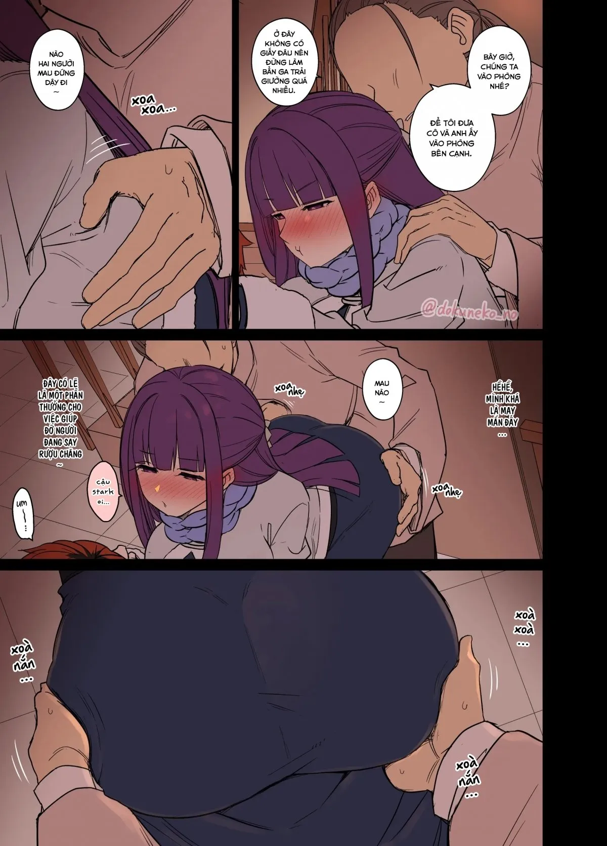 HentaiVN.net - Ảnh 4 - Làm chuyện xấu với Cà Tím đang say rượu~ - Oneshot