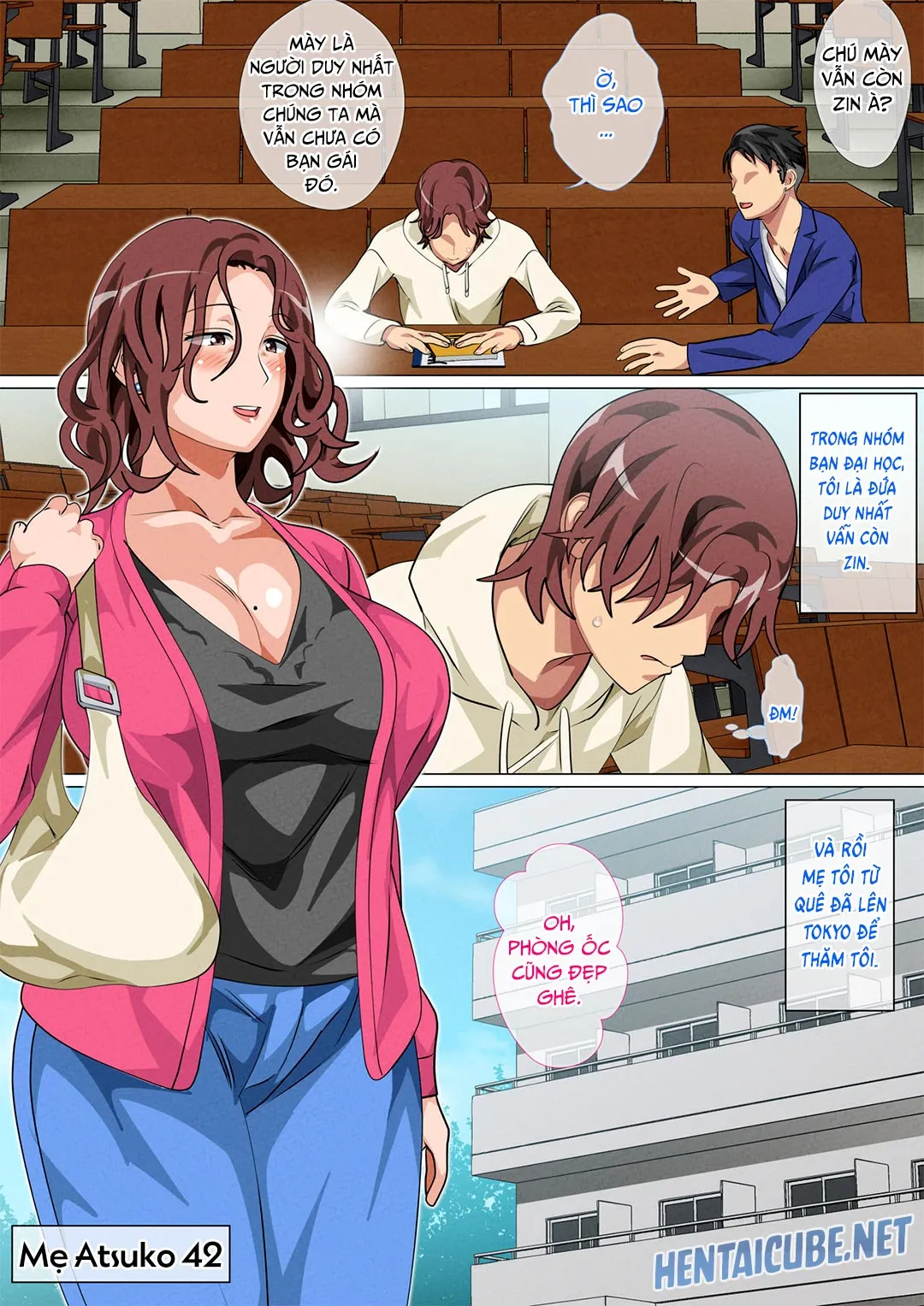 HentaiVN.net - Ảnh 4 - Mẹ ghé thăm con trai ở Tokyo [Musuko Ni Ai Ni Joukyou Shita Haha; Mother Visiting Her Son In Tokyo] - Chap 1
