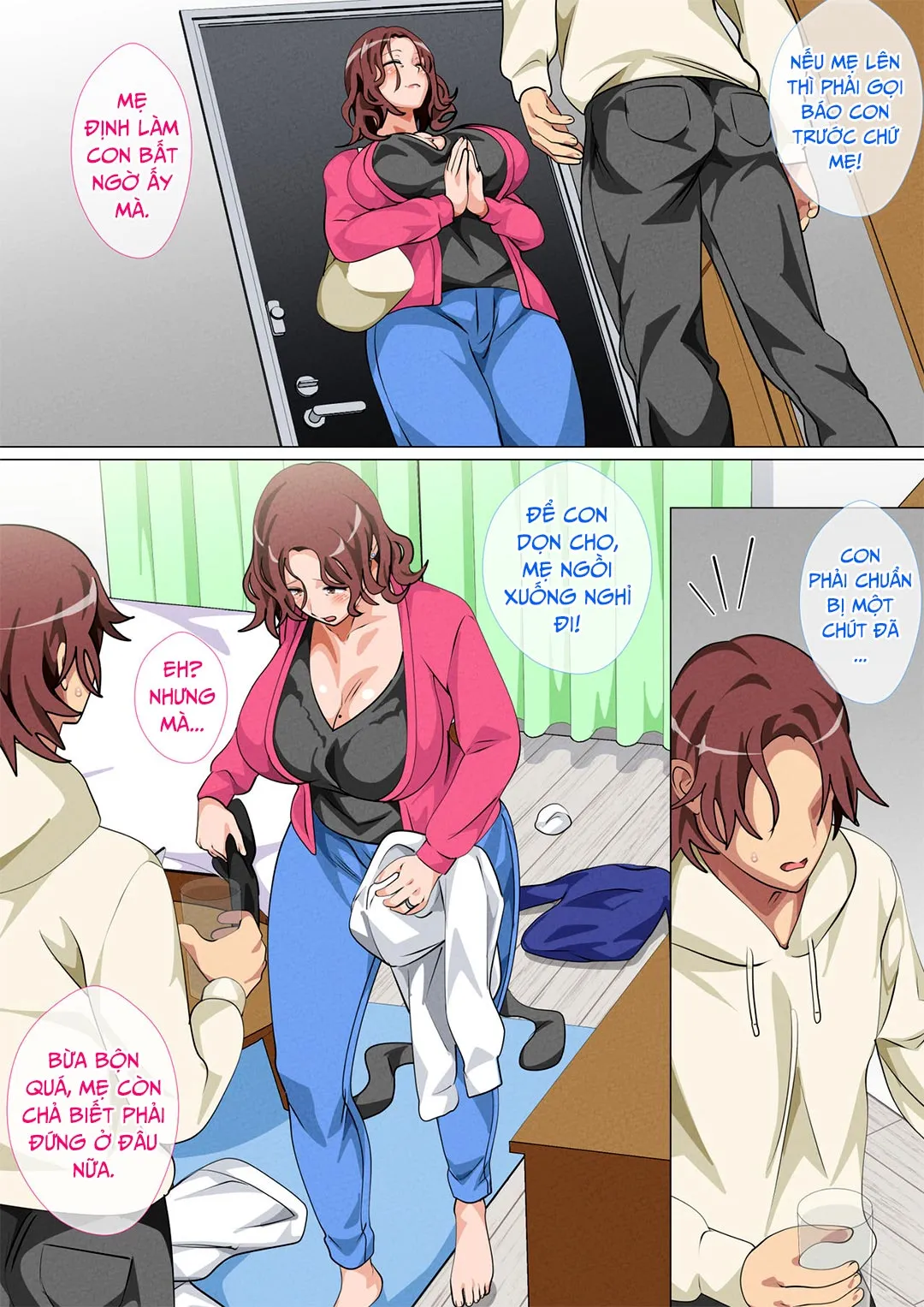 HentaiVN.net - Ảnh 5 - Mẹ ghé thăm con trai ở Tokyo [Musuko Ni Ai Ni Joukyou Shita Haha; Mother Visiting Her Son In Tokyo] - Chap 1