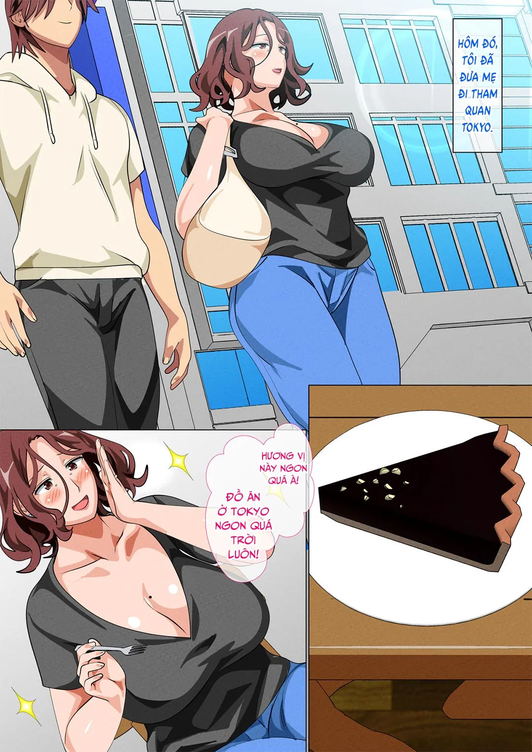 HentaiVN.net - Ảnh 8 - Mẹ ghé thăm con trai ở Tokyo [Musuko Ni Ai Ni Joukyou Shita Haha; Mother Visiting Her Son In Tokyo] - Chap 2