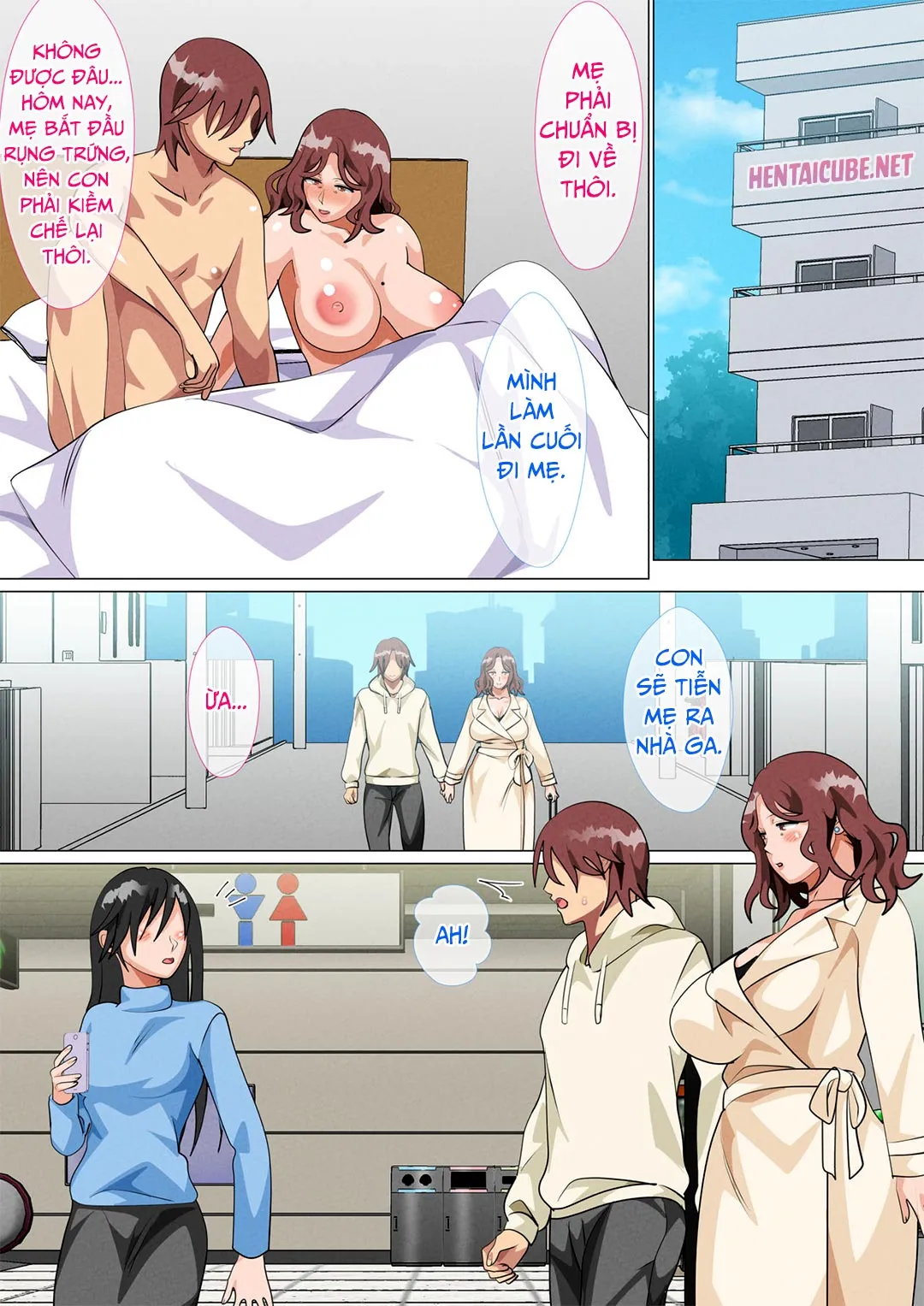 HentaiVN.net - Ảnh 15 - Mẹ ghé thăm con trai ở Tokyo [Musuko Ni Ai Ni Joukyou Shita Haha; Mother Visiting Her Son In Tokyo] - Chap 4
