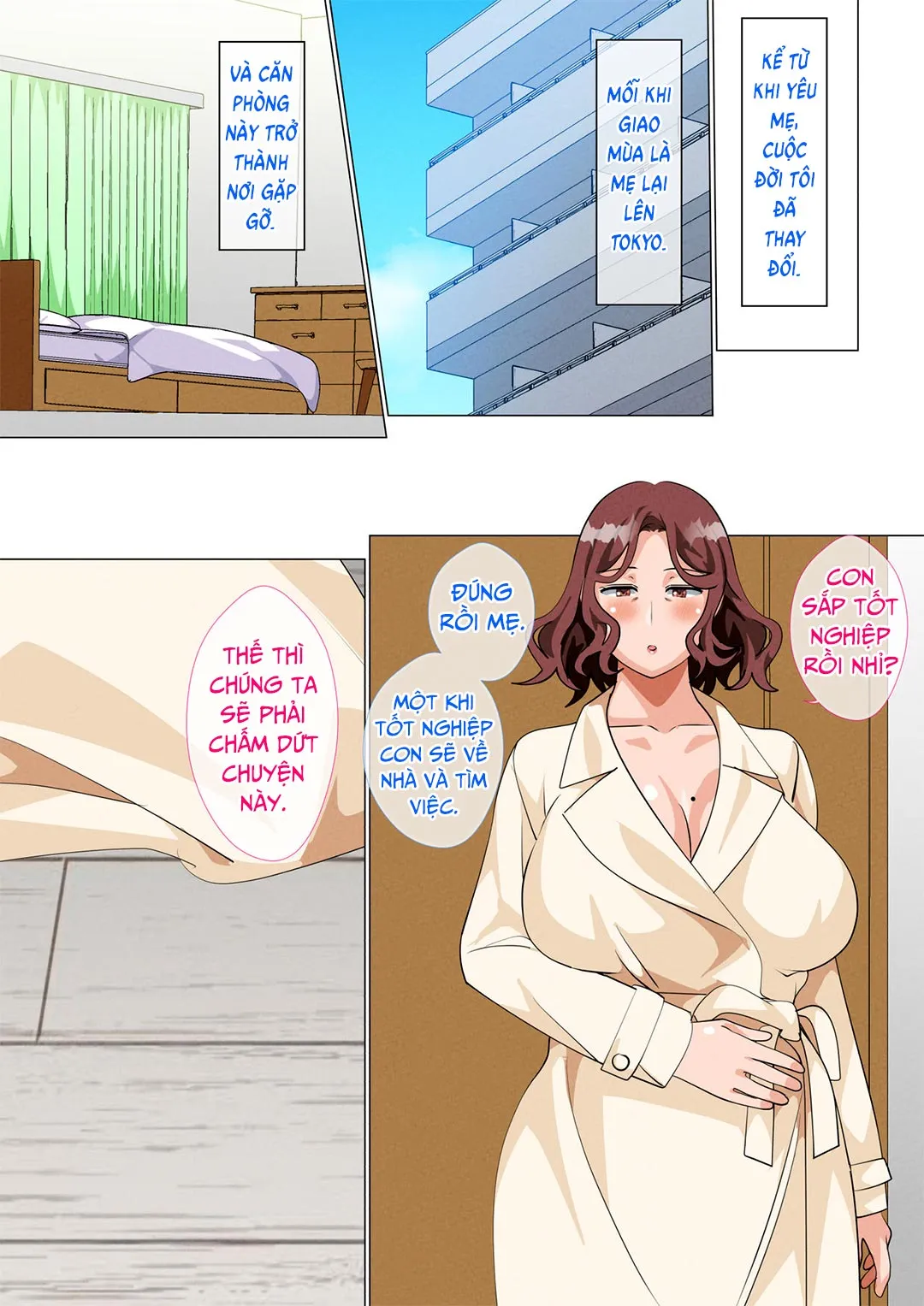 HentaiVN.net - Ảnh 3 - Mẹ ghé thăm con trai ở Tokyo [Musuko Ni Ai Ni Joukyou Shita Haha; Mother Visiting Her Son In Tokyo] - Chap 4