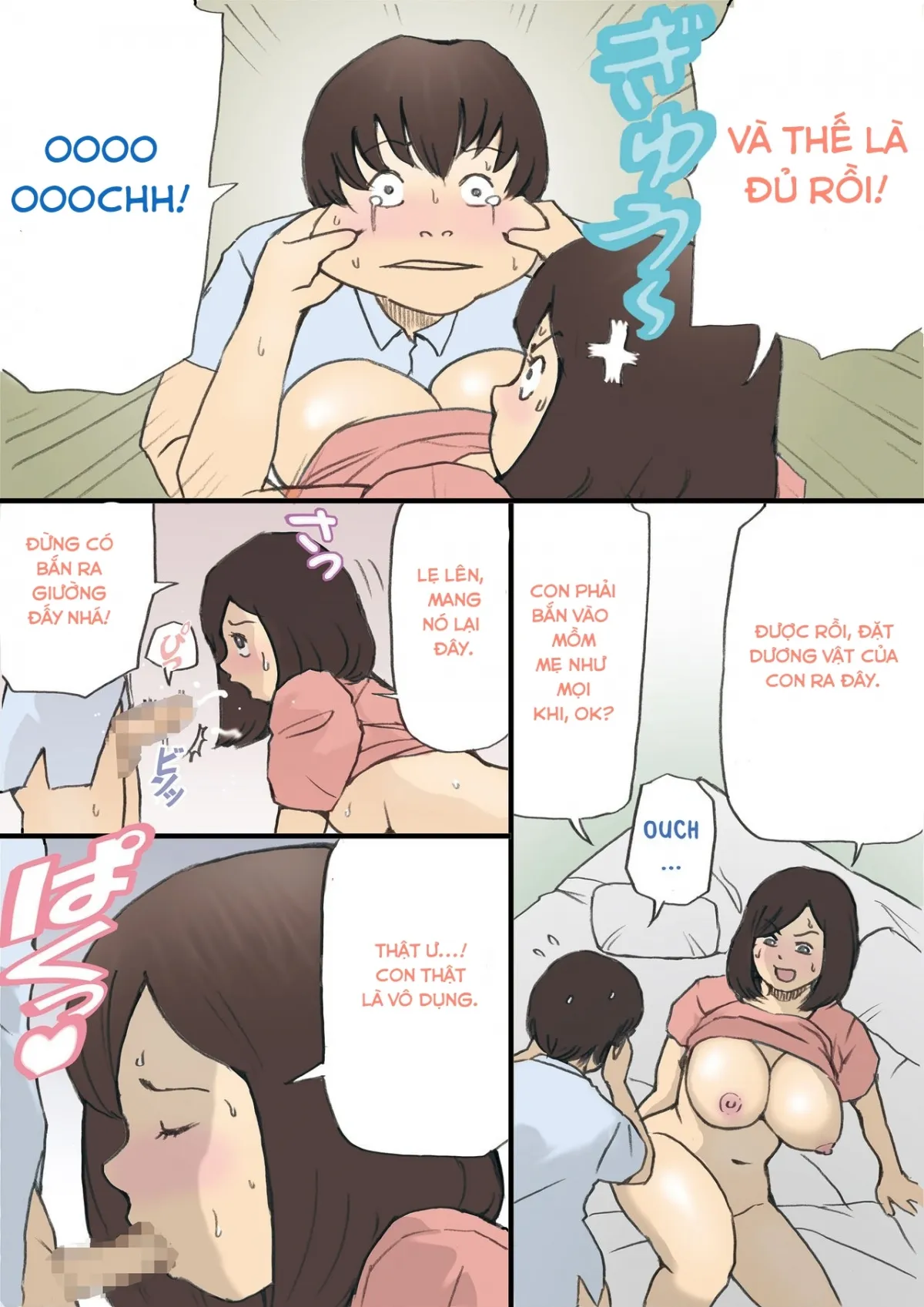 HentaiVN.net - Ảnh 6 - Khi bố vắng nhà! [Mama o Haramasu Daisakusen!!] - Chap 1: bố đi công tác rồi