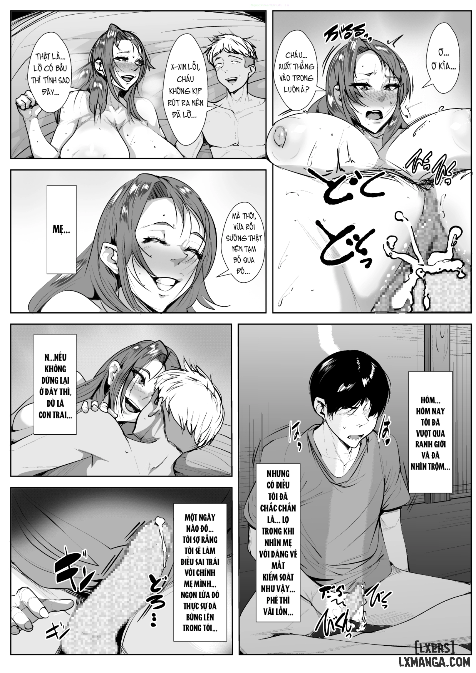 HentaiVN.net - Ảnh 31 - Hahaoya ga Tomodachi to Kossori Tsukiai Hajimete Kara Kizuita Ore no Kanjou - Oneshot
