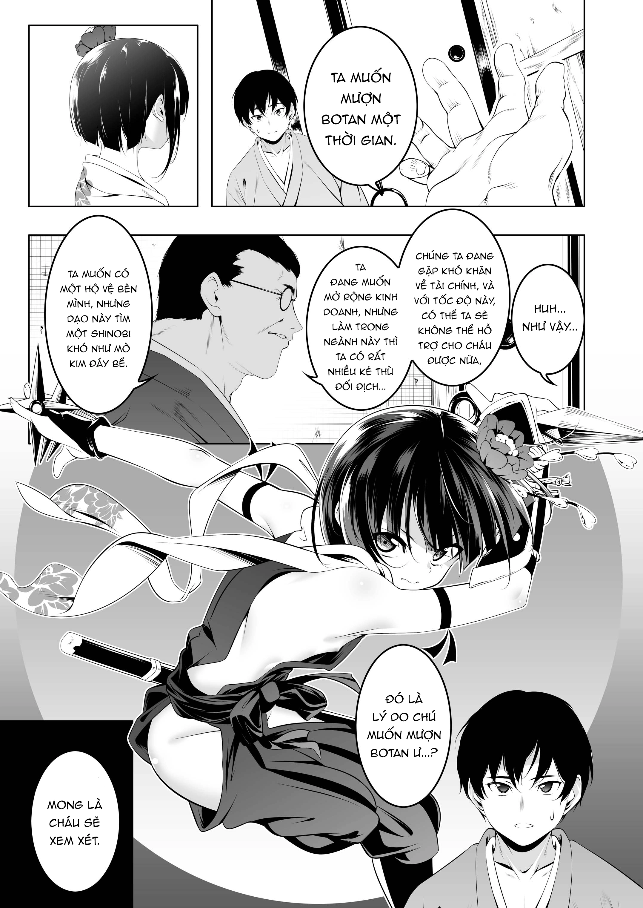HentaiVN.net - Ảnh 10 - Bé Kunoichi Muốn Cân Bằng Giữa Nứng Và Lòng Trung Thành - Chap 1