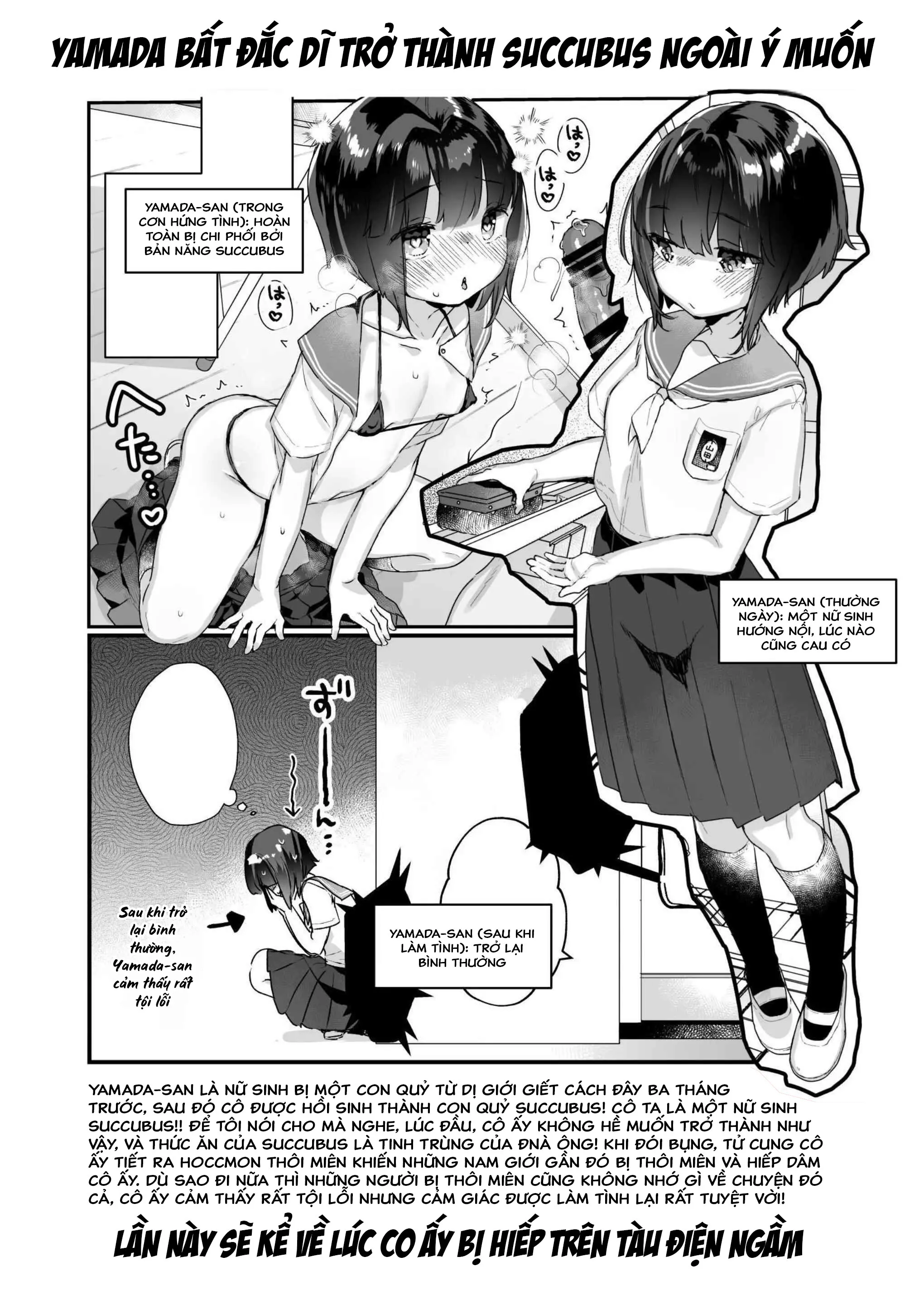 HentaiVN.net - Ảnh 5 - Tôi bất đắc dĩ trở thành Succubus - Chương 1: Train Orgy