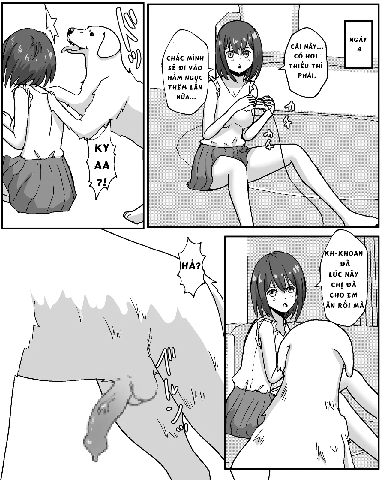 HentaiVN.net - Ảnh 4 - Cô gái quan hệ tình dục với chó sau 100 ngày - Oneshot