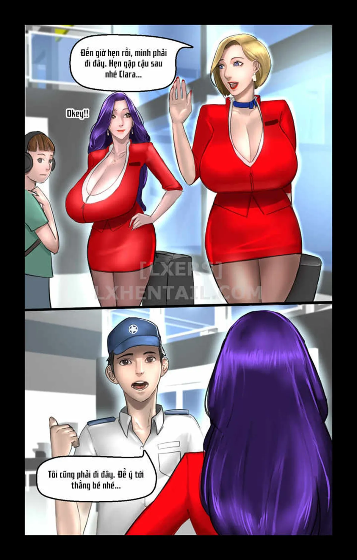 HentaiVN.net - Ảnh 18 - Milf Airline [Milf Tiếp Viên hàng không] - Chap 1