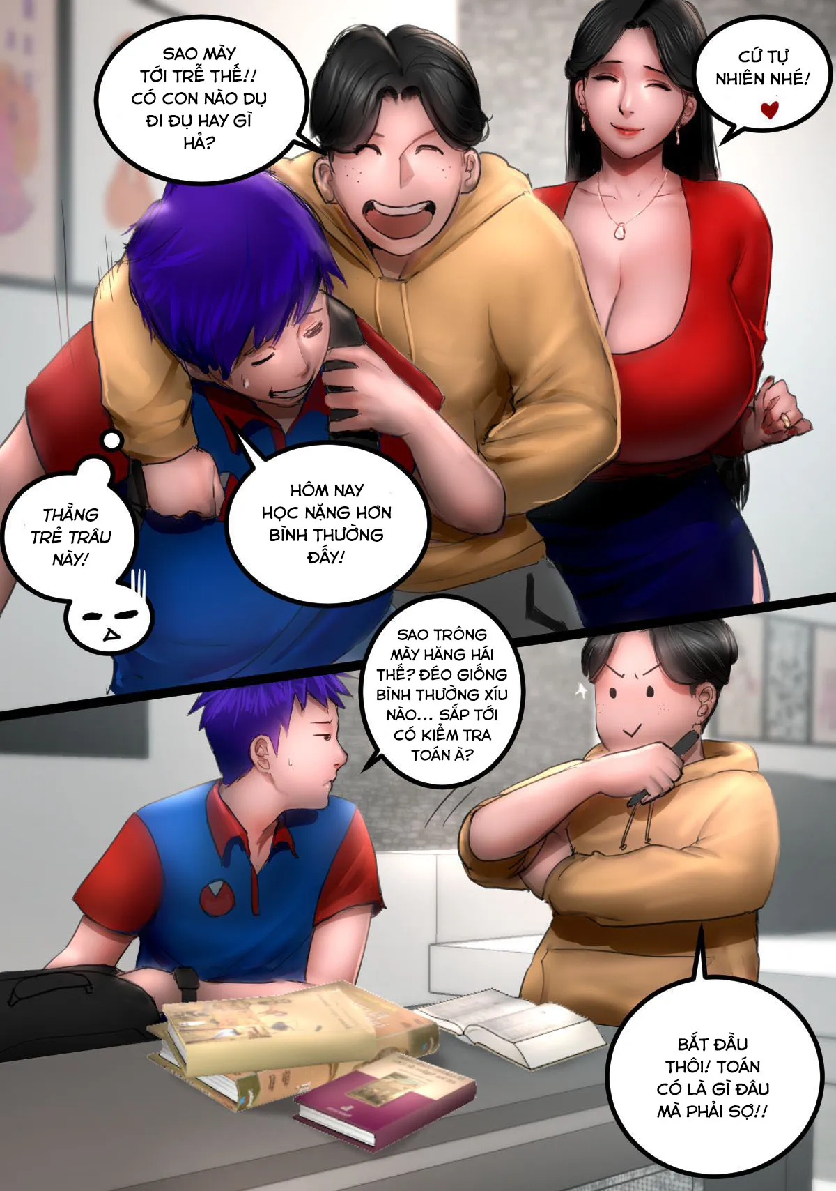 HentaiVN.net - Ảnh 4 - Milf Airline [Milf Tiếp Viên hàng không] - Chap 2 - Tới nhà thằng bạn, phát hiện nhiều điều