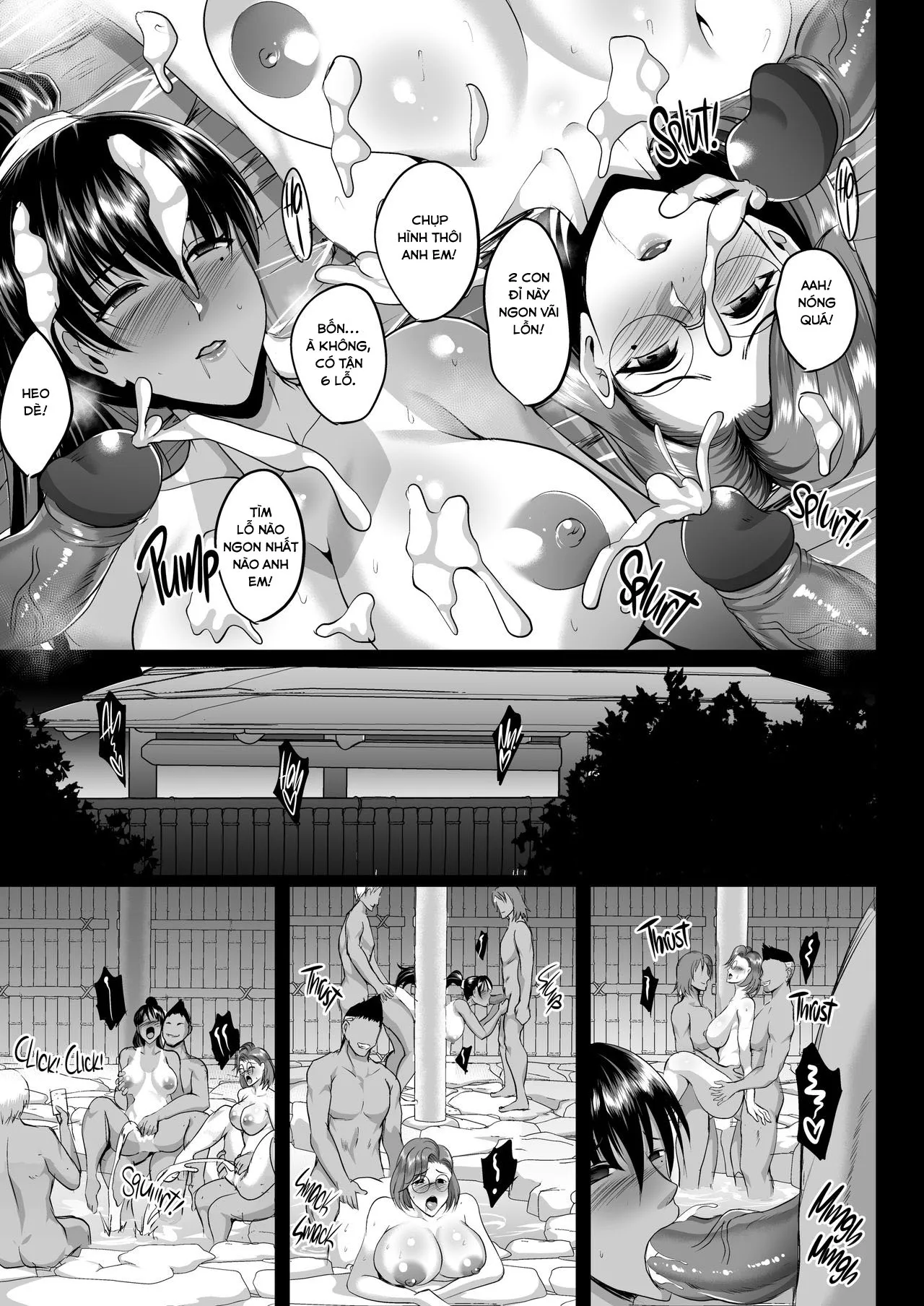 HentaiVN.net - Ảnh 12 - 2 mẹ con nhậu xíu xiu mà bị đụ đùng đùng [Oyako Onsen Ryokou Choukyou Kiroku; Mother and Daughter Training Diary: A Trip to the Hot Springs] - Chap 2 - đụ 2 mẹ con