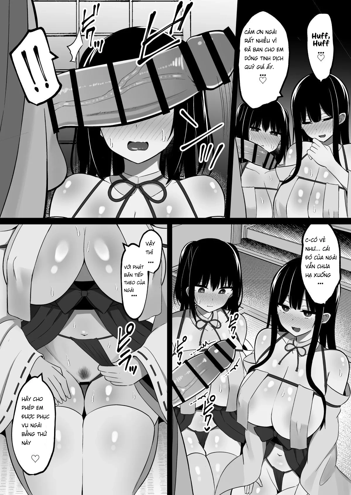 HentaiVN.net - Ảnh 15 - Shrine Maidens of Injin: Mating Ritual With 2 Busty Miko Sisters, Locked in the Lust God's Shrine! - 1-shot