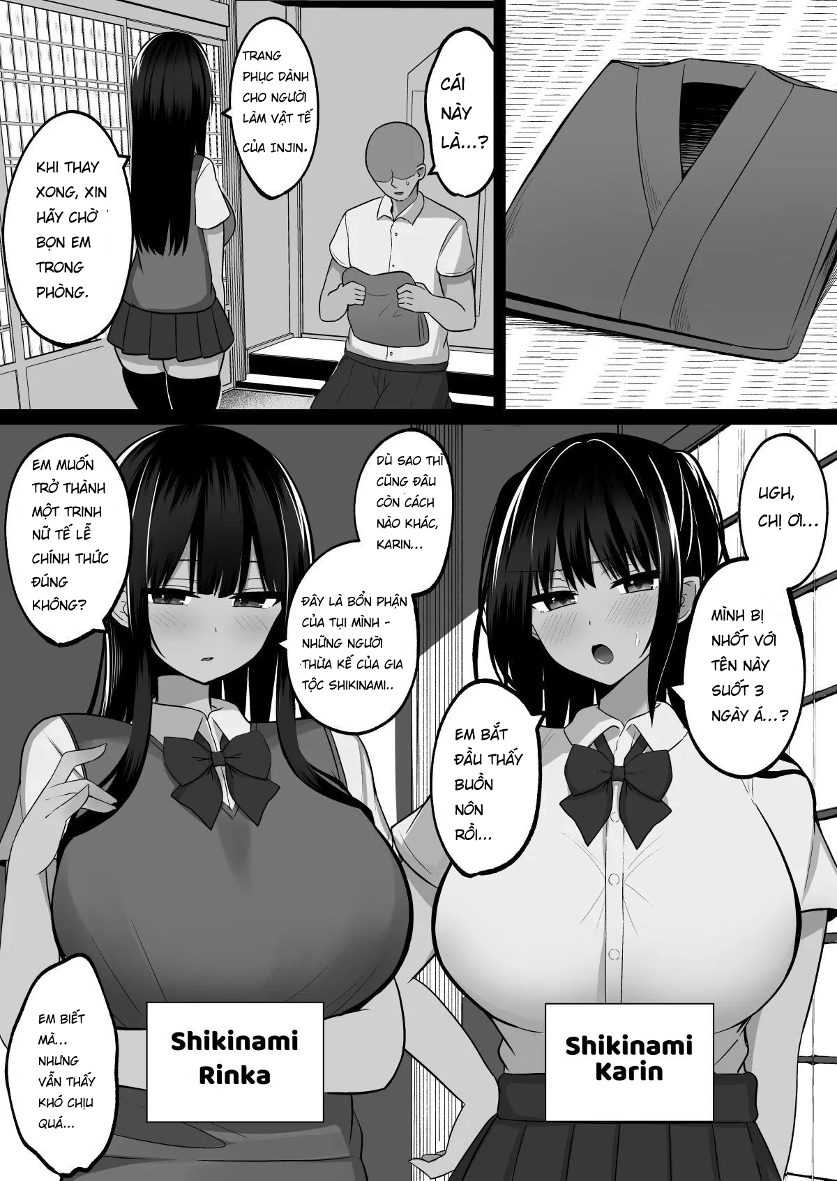 HentaiVN.net - Ảnh 3 - Shrine Maidens of Injin: Mating Ritual With 2 Busty Miko Sisters, Locked in the Lust God's Shrine! - 1-shot