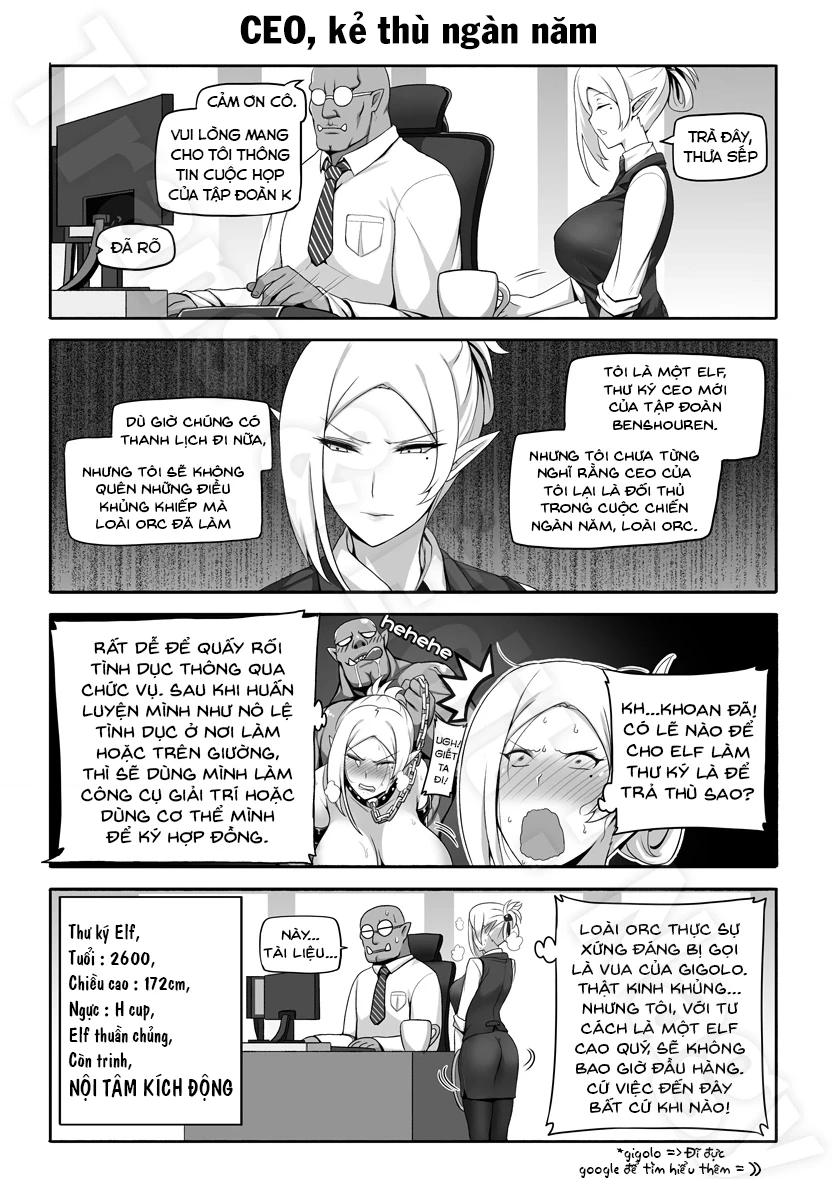 HentaiVN.net - Ảnh 4 - Sếp của tôi là Orc - Chap 01