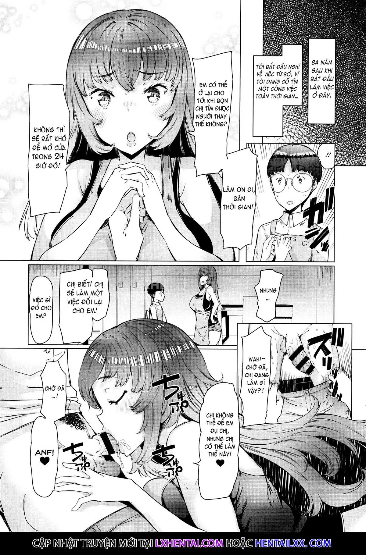 HentaiVN.net - Ảnh 5 - These Housewives Are Too Lewd I Can't Help It! [Hitozuma Ga Ero Sugite Shigoto Ni Naranai!] - Chap 4