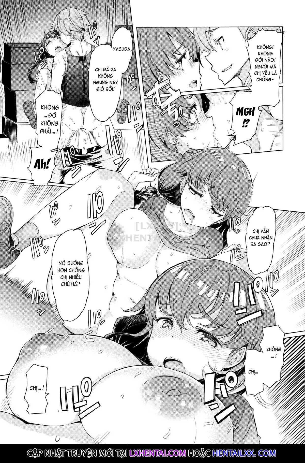 HentaiVN.net - Ảnh 16 - These Housewives Are Too Lewd I Can't Help It! [Hitozuma Ga Ero Sugite Shigoto Ni Naranai!] - Chap 9