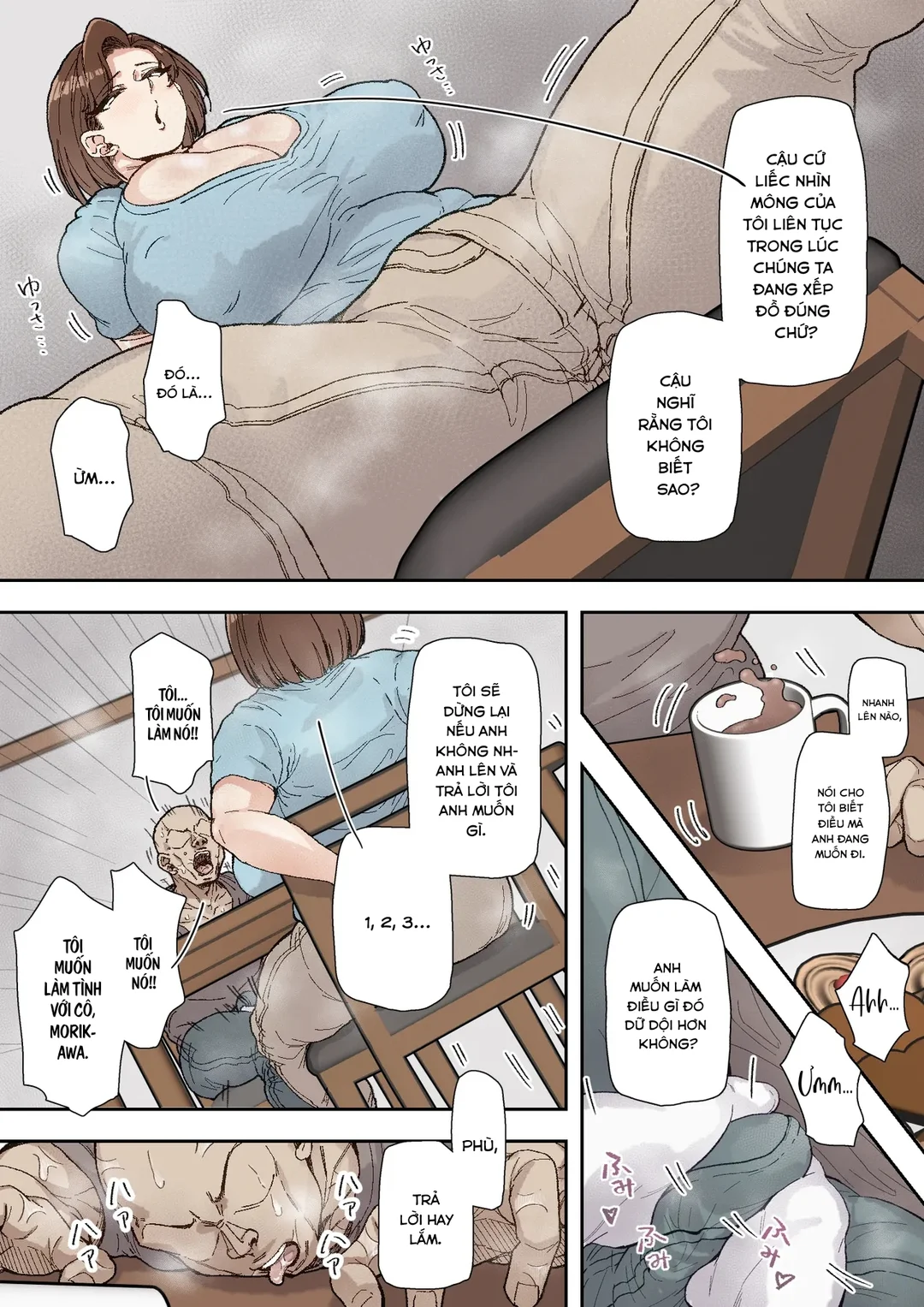 HentaiVN.net - Ảnh 8 - Morikawa Minako (42) Beit-saki no Deka Chin-kun ni Assari Kan Ochi - Oneshot