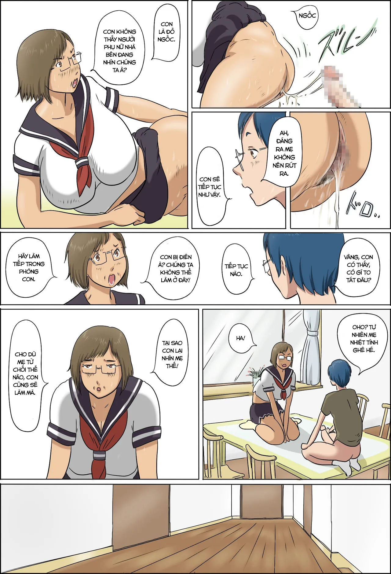 HentaiVN.net - Ảnh 16 - Haha To Musuko No Kazoku Seikatsu [Family Life of Mother and Son] - Chap 2